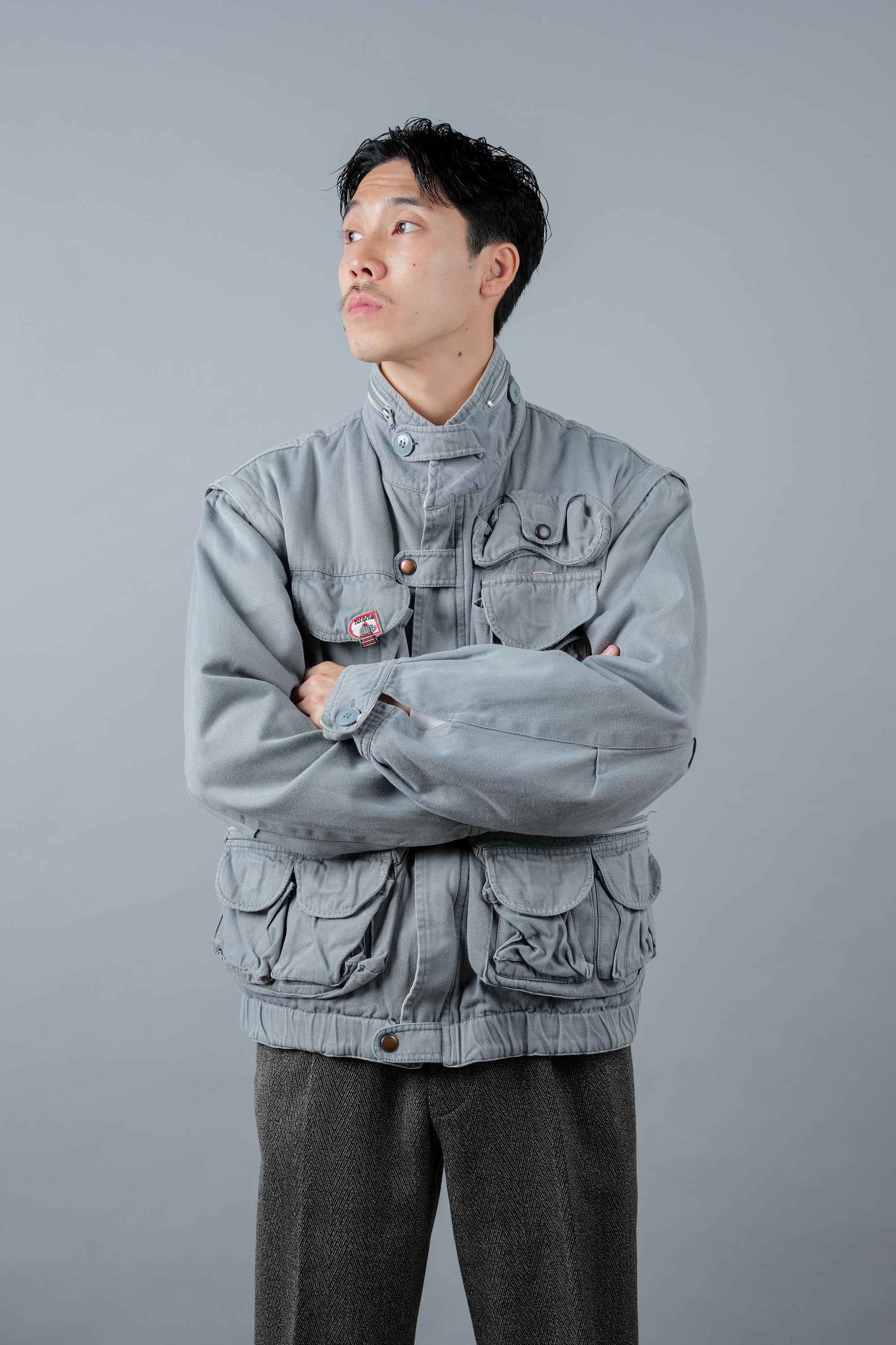 ［~90's］Old Renoma Paris Detachable Sleeve Multi Pocket Jacket