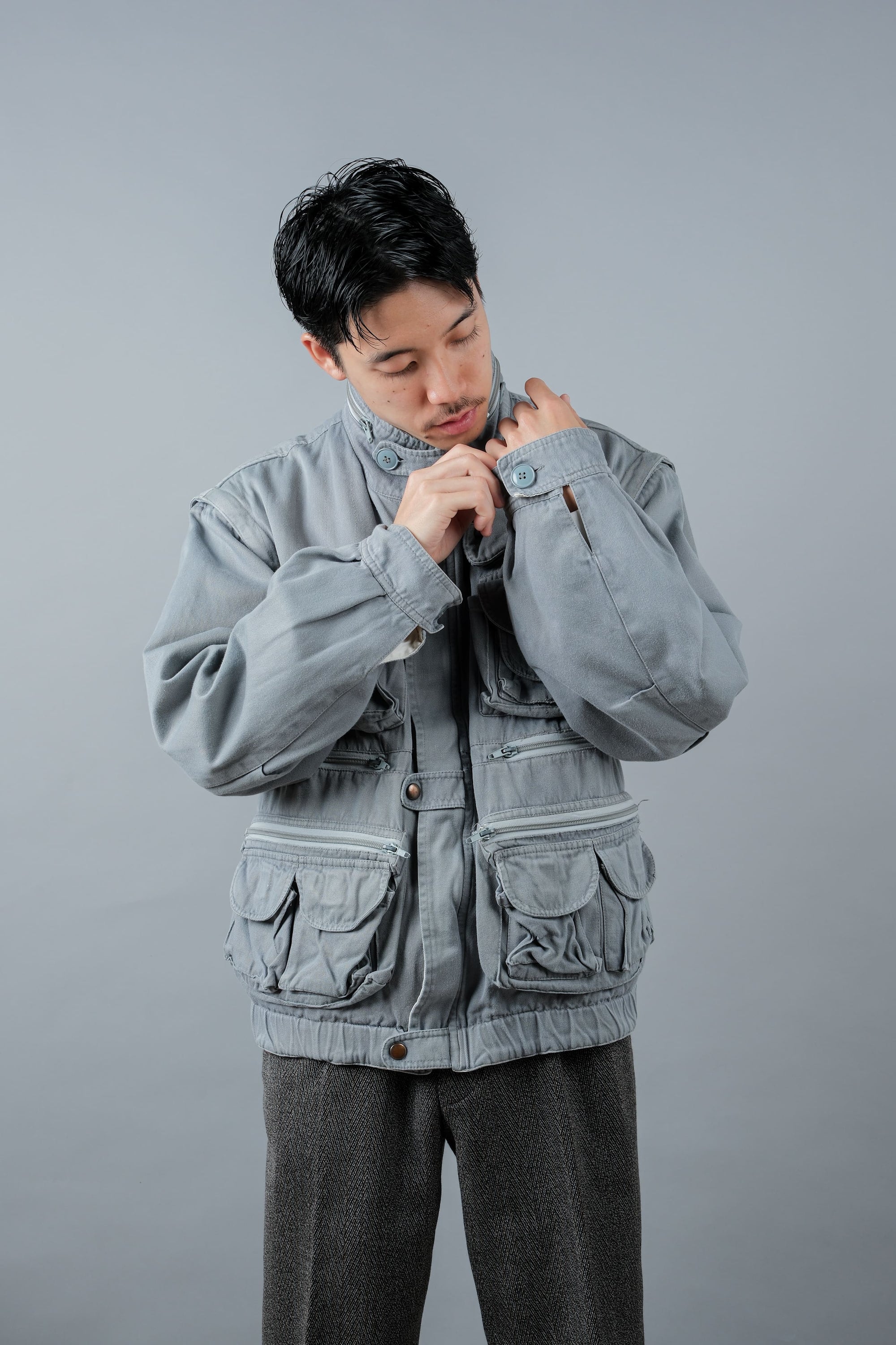 ［~90's］Old Renoma Paris Detachable Sleeve Multi Pocket Jacket