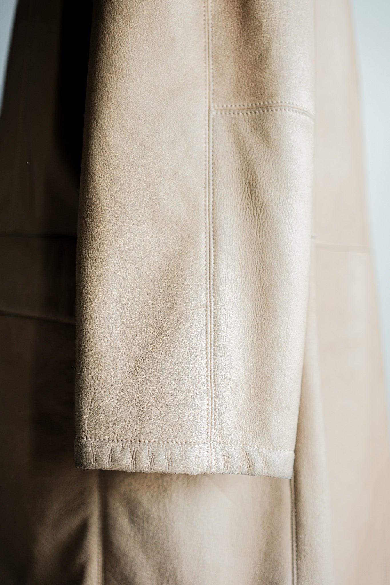 ［~90's］Old SERAPHIN Raglan Sleeve Mouton Leather Coat Size.52