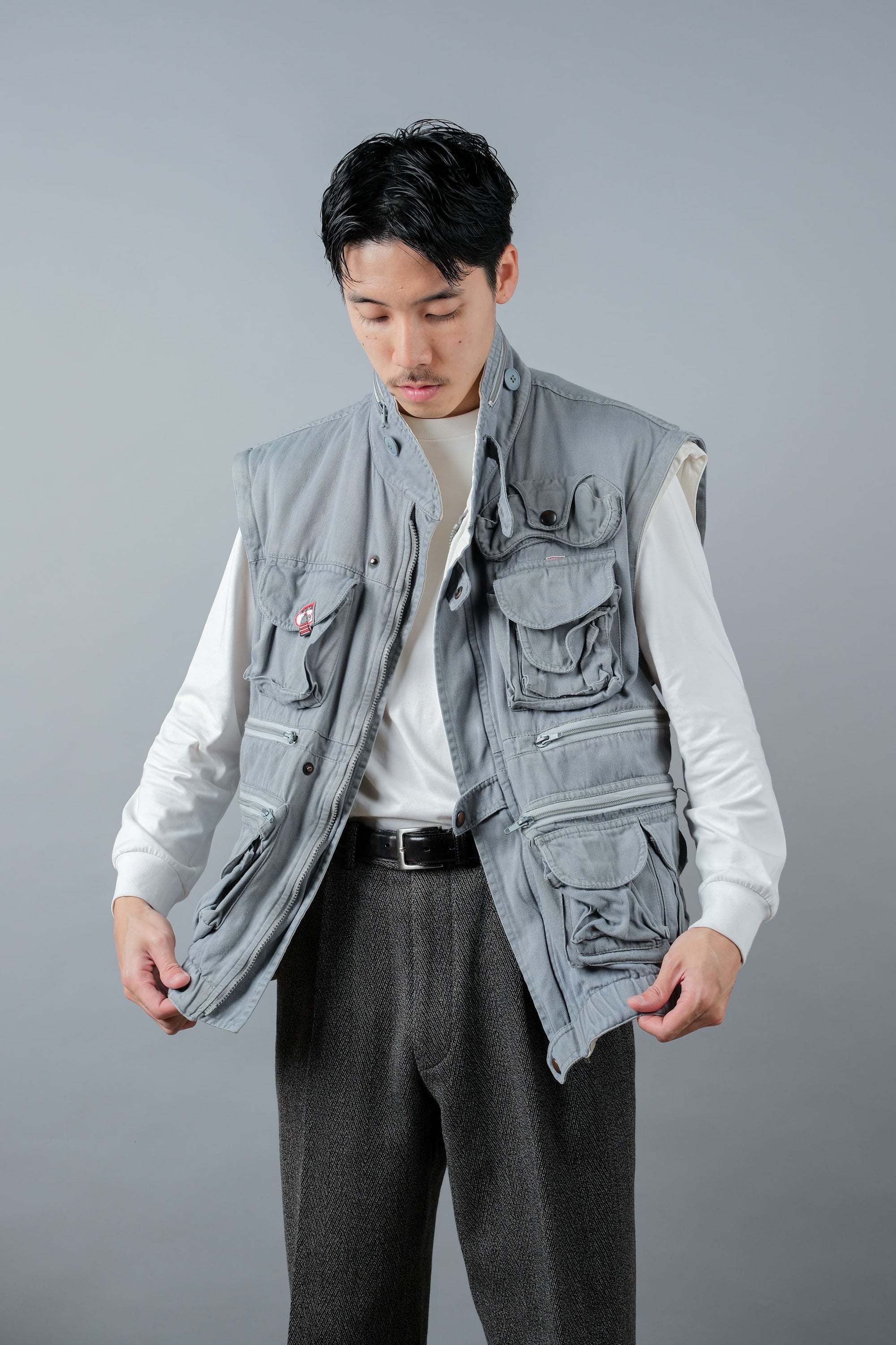［~90's］Old Renoma Paris Detachable Sleeve Multi Pocket Jacket