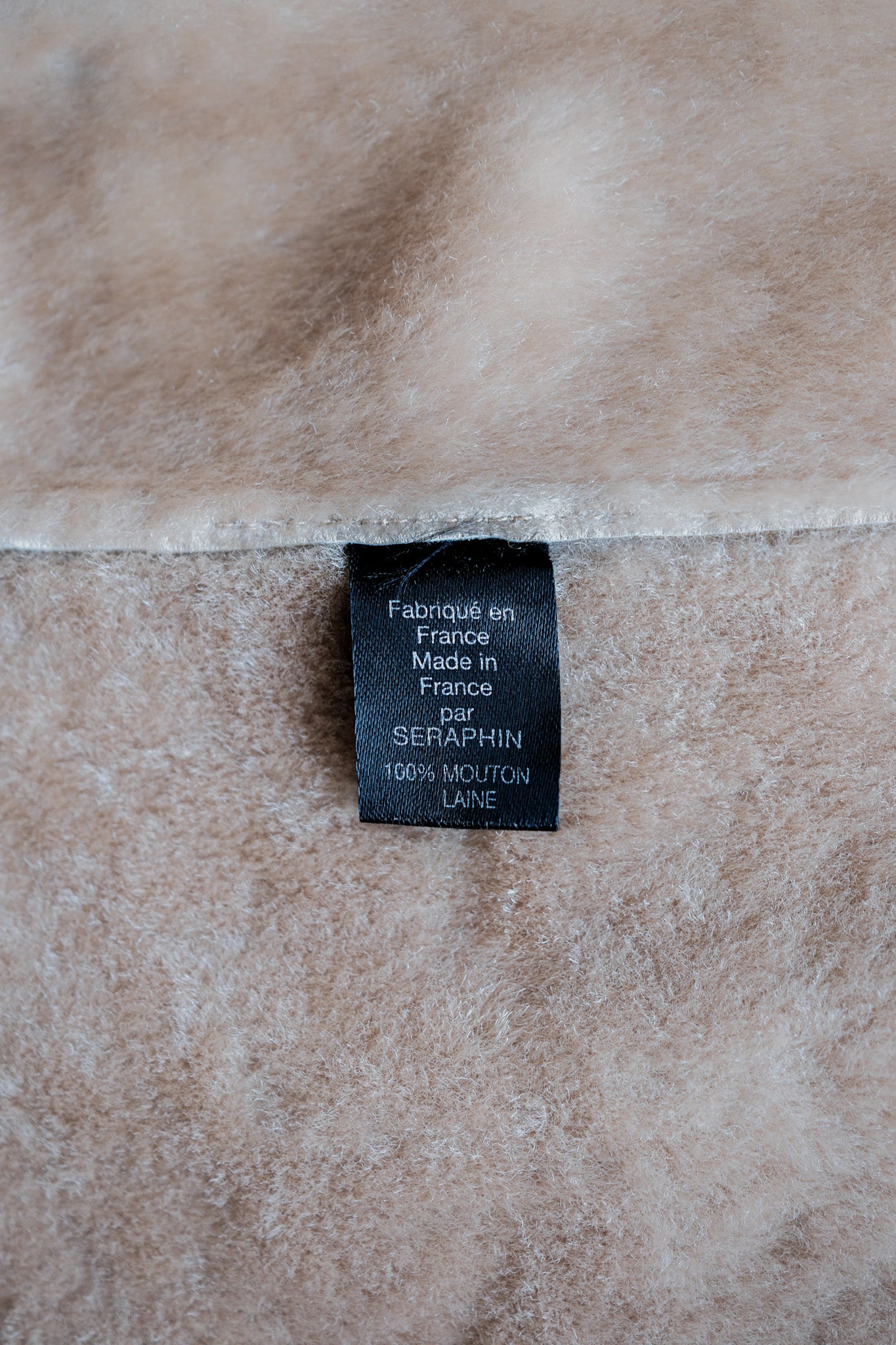 ［~90's］Old SERAPHIN Raglan Sleeve Mouton Leather Coat Size.52