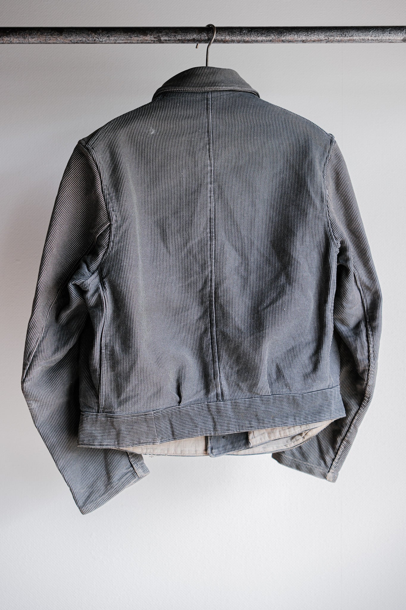 ［~40's］Belgium Vintage Printed Moleskin Prisoner Jacket