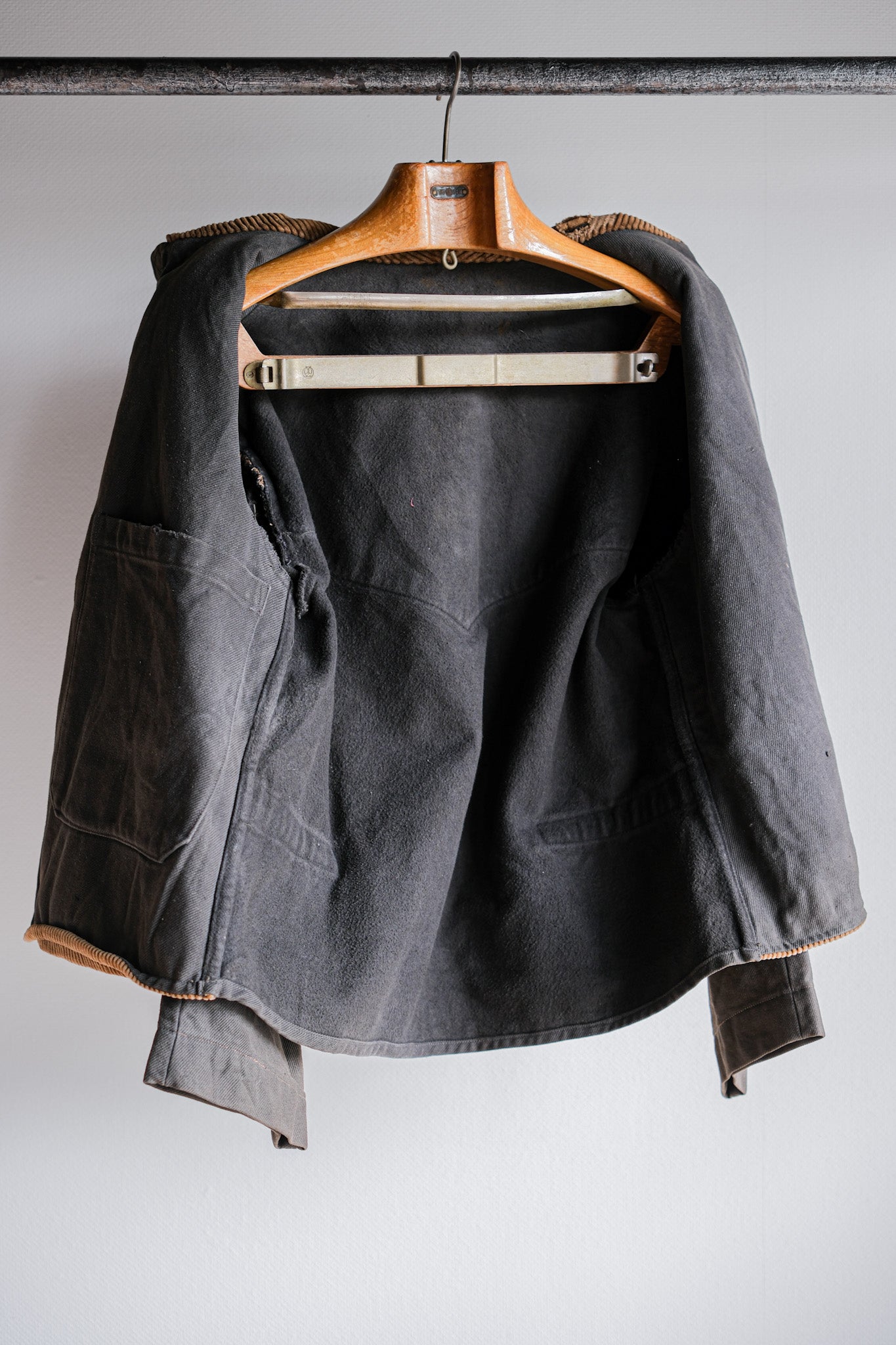 【~50's】Belgium Vintage Brown Corduroy Double Breasted Work Jacket