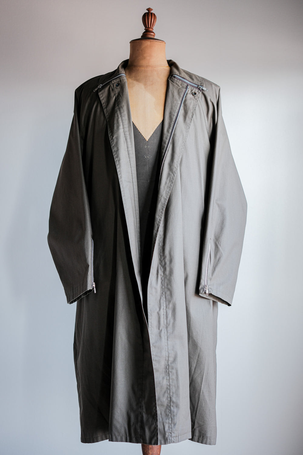 【~80's】Old Yves Saint Laurent Raglan Sleeve Coat With Liner Size.54