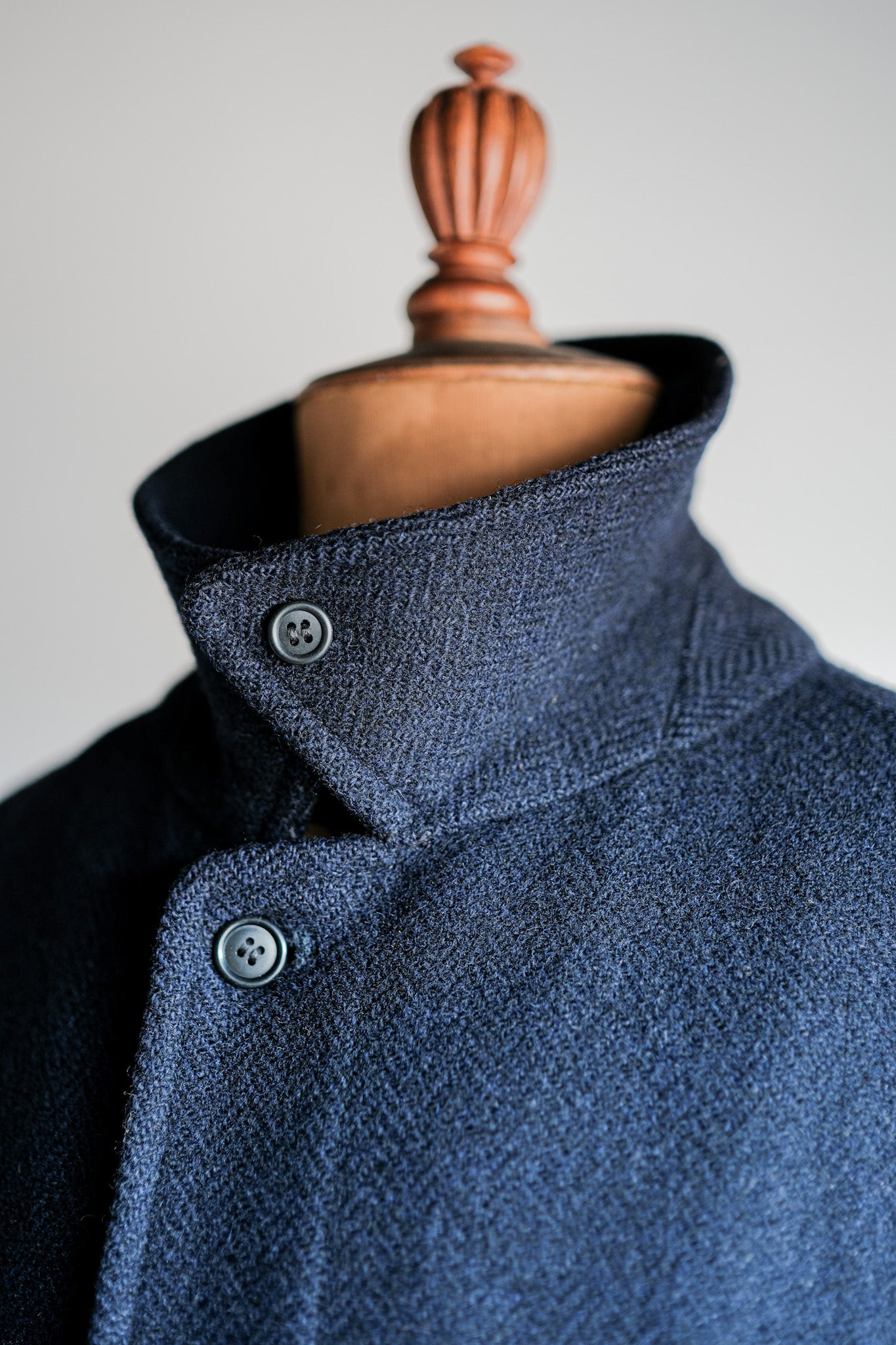 ［~80's］Vintage Burberrys Single Raglan Wool Balmacaan Coat Size.54RL "HARRIS TWEED" "Kraft 別注"