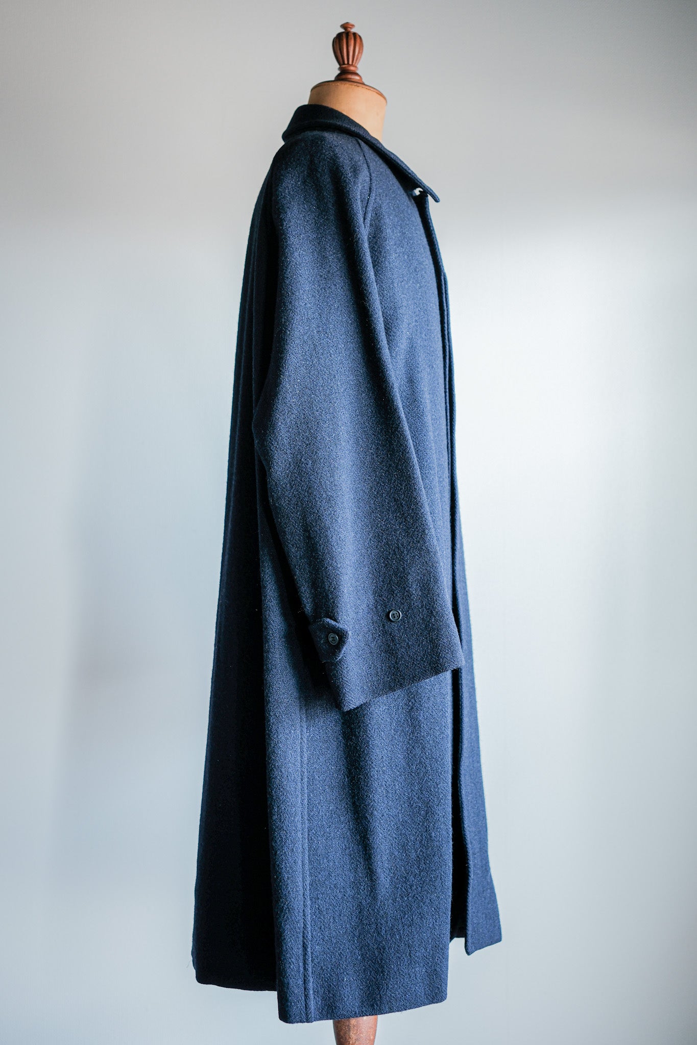 【~80's】Vintage Burberrys Single Raglan Wool Balmacaan Coat Size.54RL "HARRIS TWEED" "Kraft 別注"