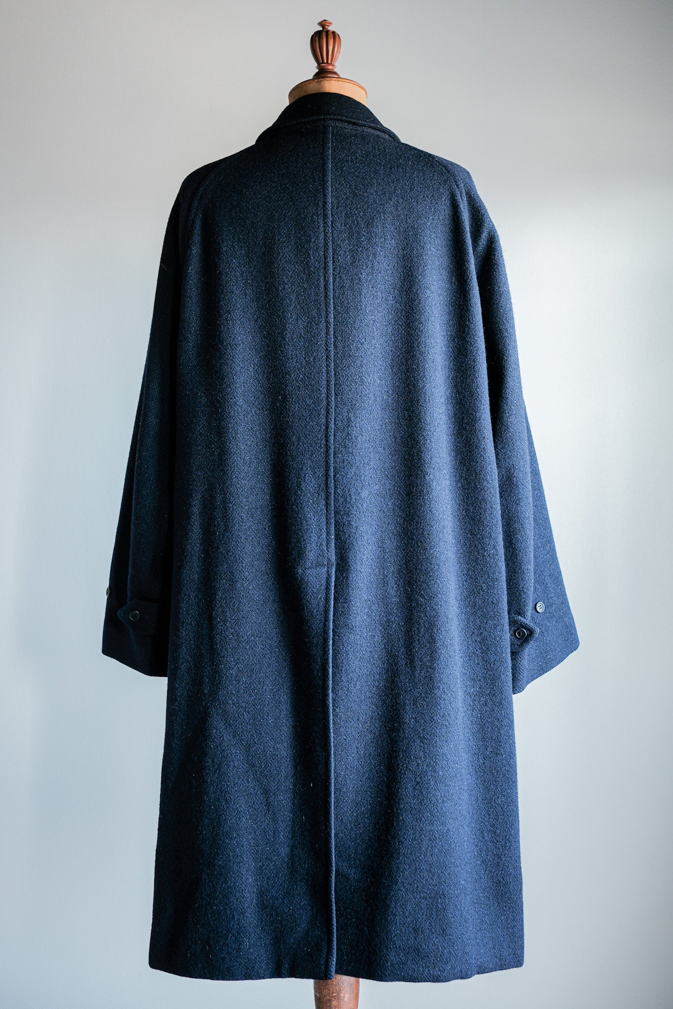 ［~80's］Vintage Burberrys Single Raglan Wool Balmacaan Coat Size.54RL "HARRIS TWEED" "Kraft 別注"