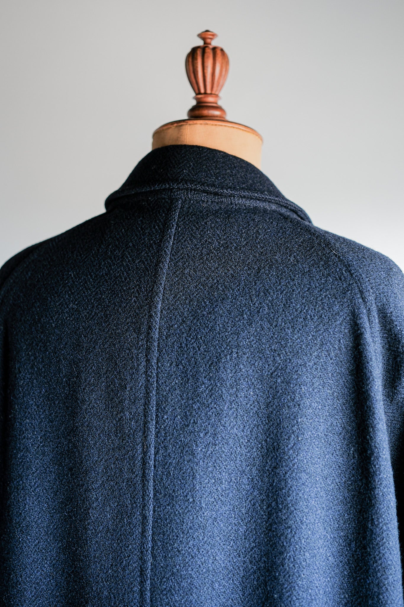 ［~80's］Vintage Burberrys Single Raglan Wool Balmacaan Coat Size.54RL "HARRIS TWEED" "Kraft 別注"