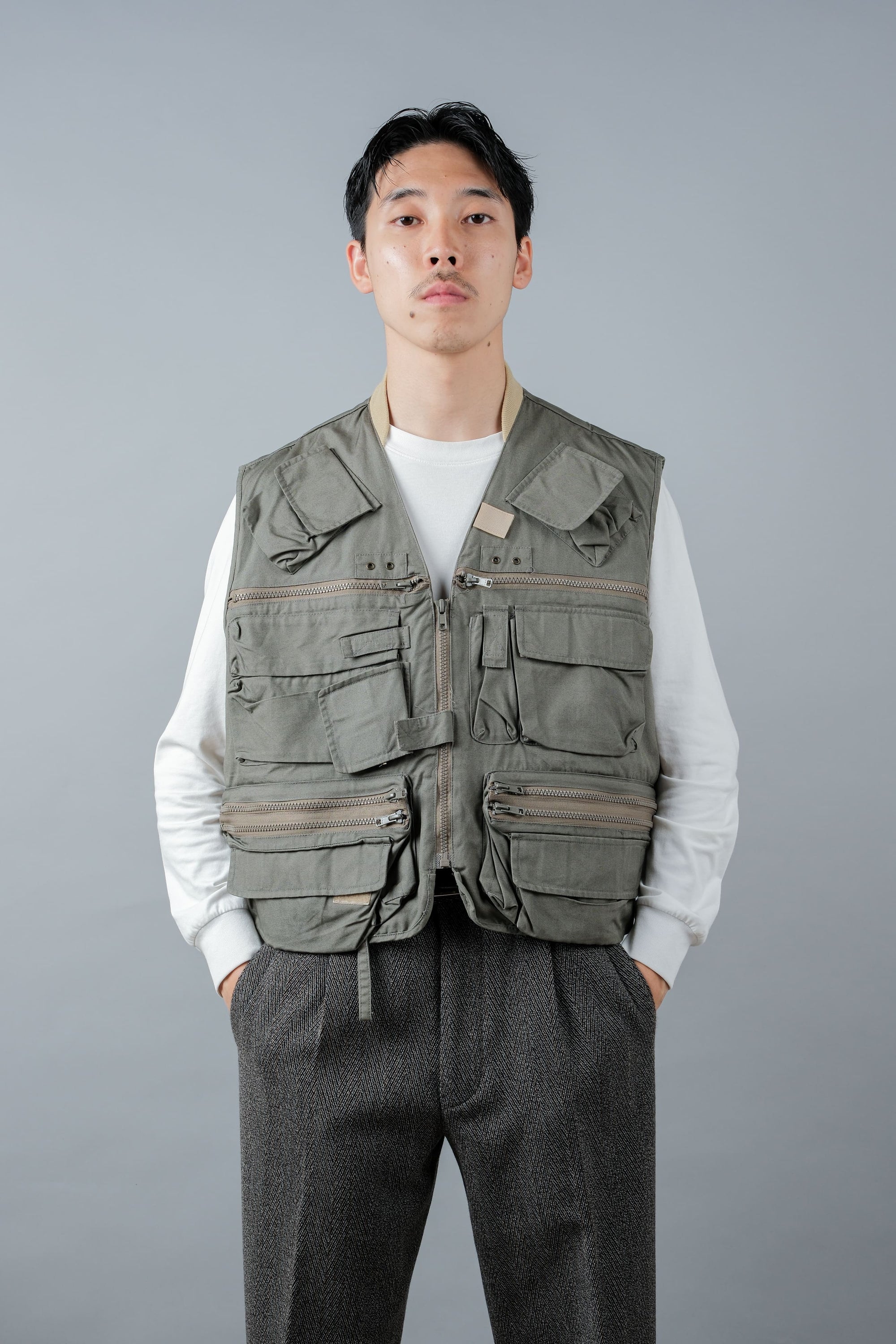 【~90's】Vintage Willis&Geiger Bush Poplin Fishing Vest Size.M