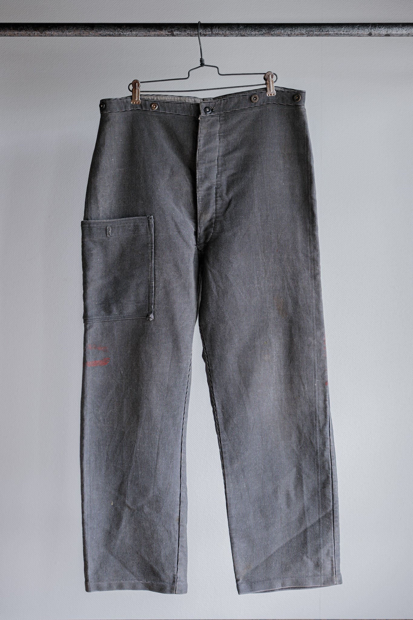 ［~40's］Belgium Vintage Printed Moleskin Prisoner Pants