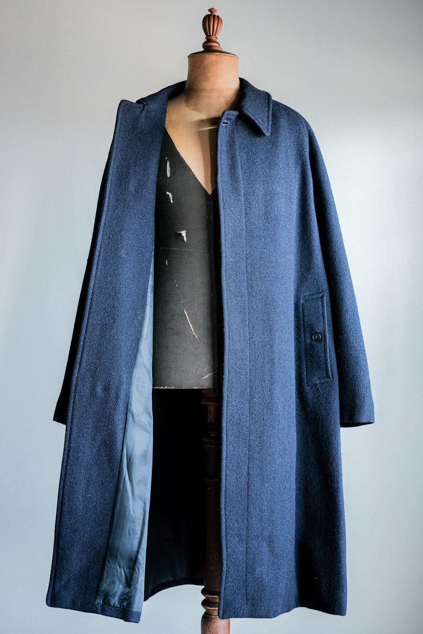 ［~80's］Vintage Burberrys Single Raglan Wool Balmacaan Coat Size.54RL "HARRIS TWEED" "Kraft 別注"