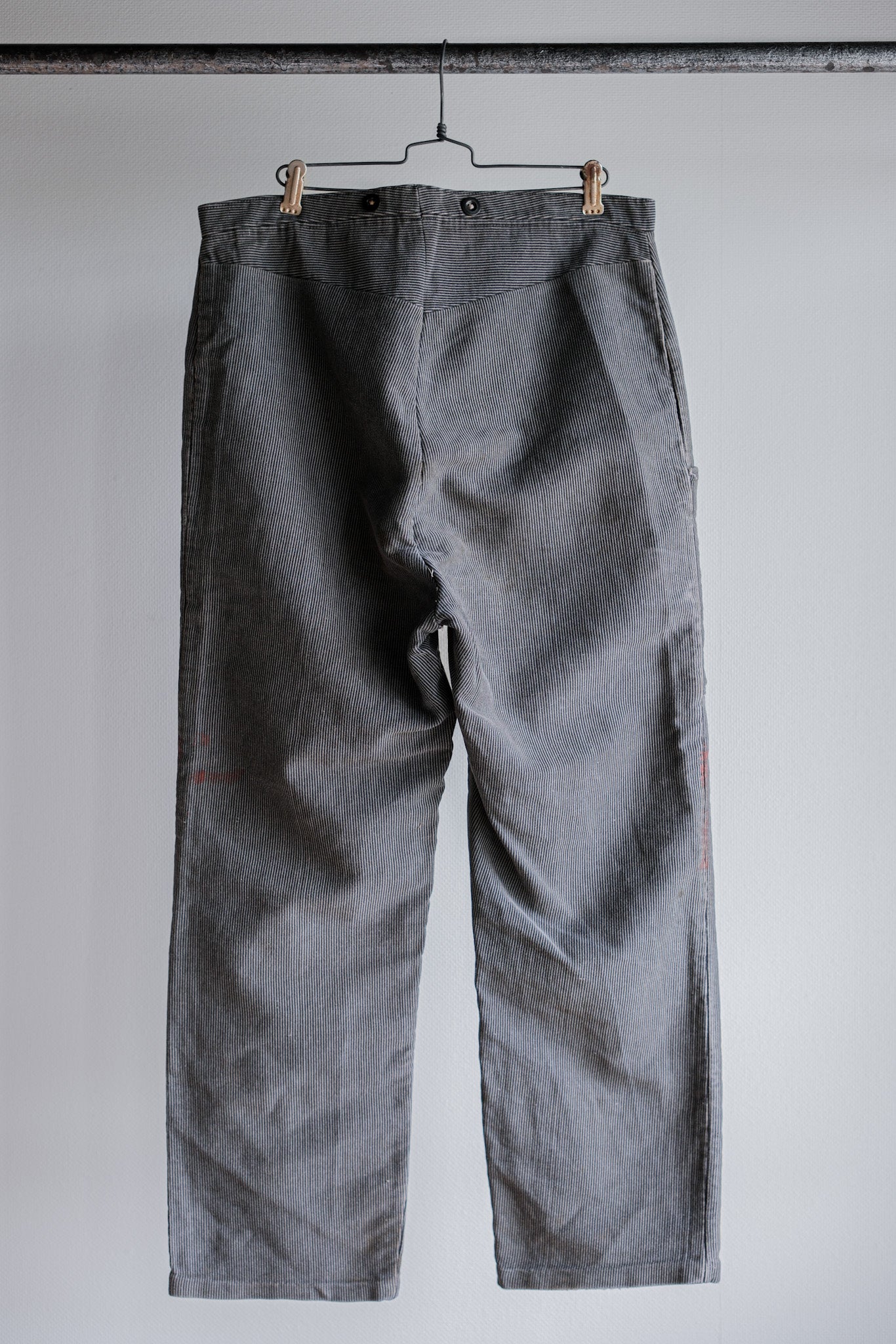 【~40's】Belgium Vintage Printed Moleskin Prisoner Pants