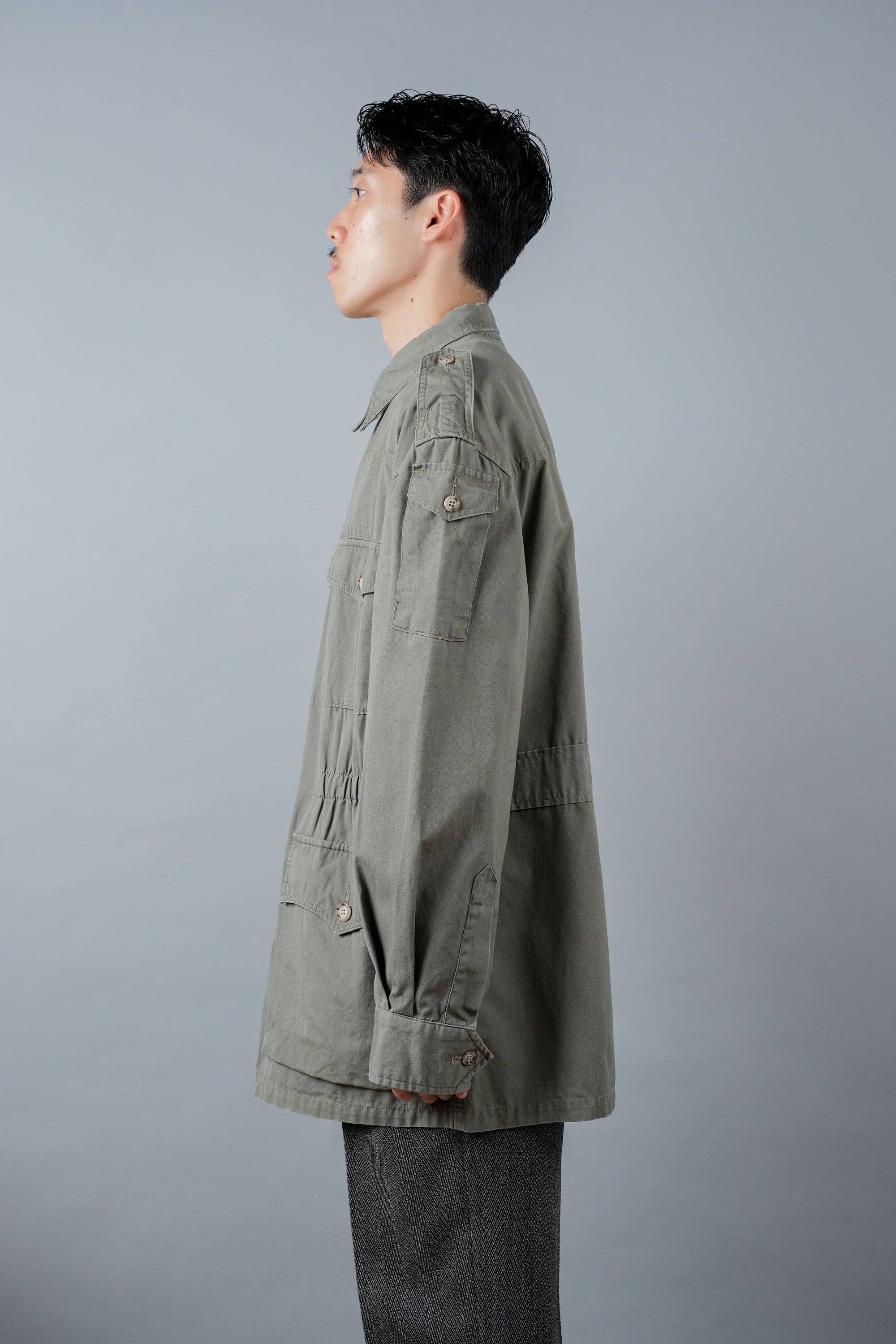 【~90's】Vintage Willis&Geiger Bush Poplin Hemingway Jacket Size.M "Made in U.S.A."