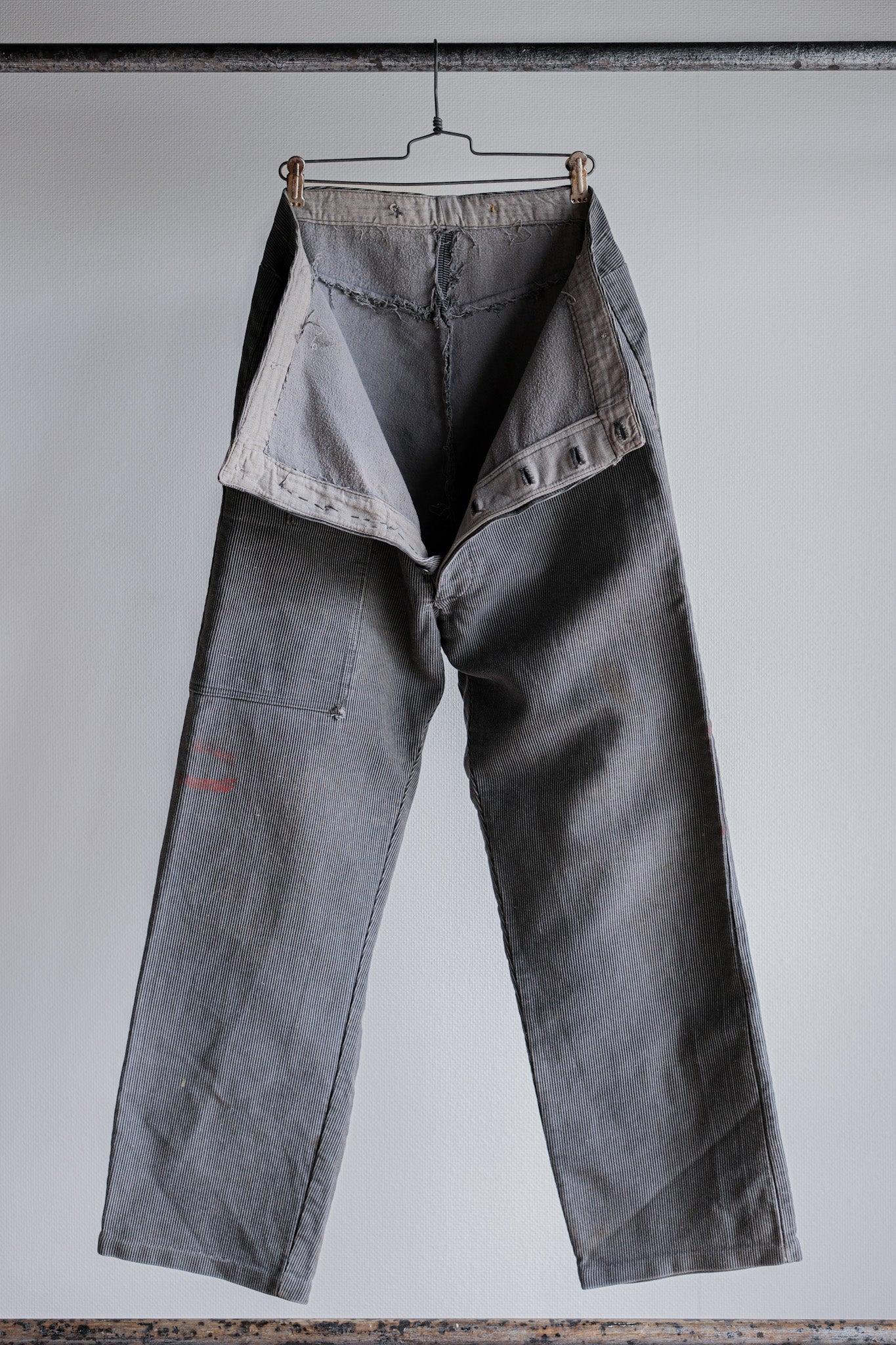 [~ 40's] Belgium Vintage Printed Moleskin Prisoner Pants