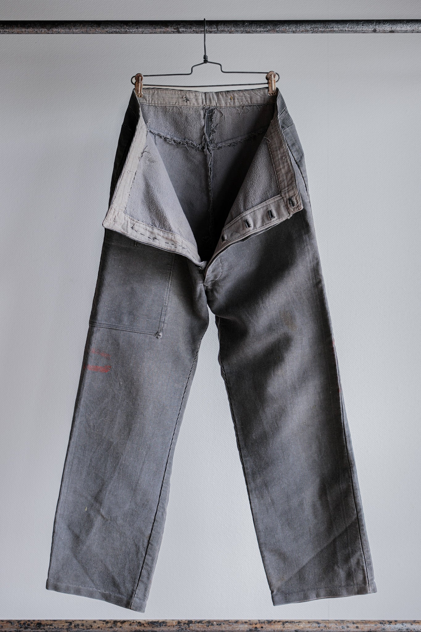 ［~40's］Belgium Vintage Printed Moleskin Prisoner Pants