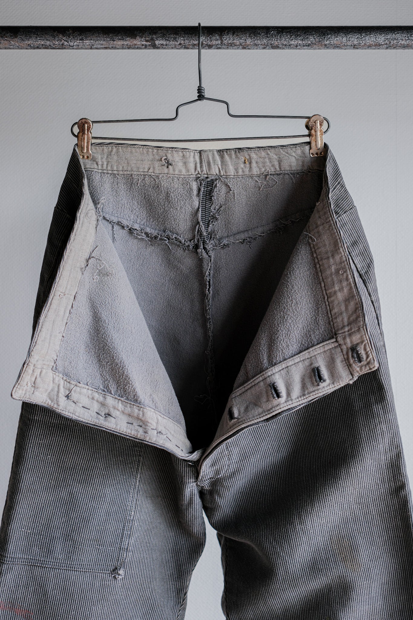 ［~40's］Belgium Vintage Printed Moleskin Prisoner Pants