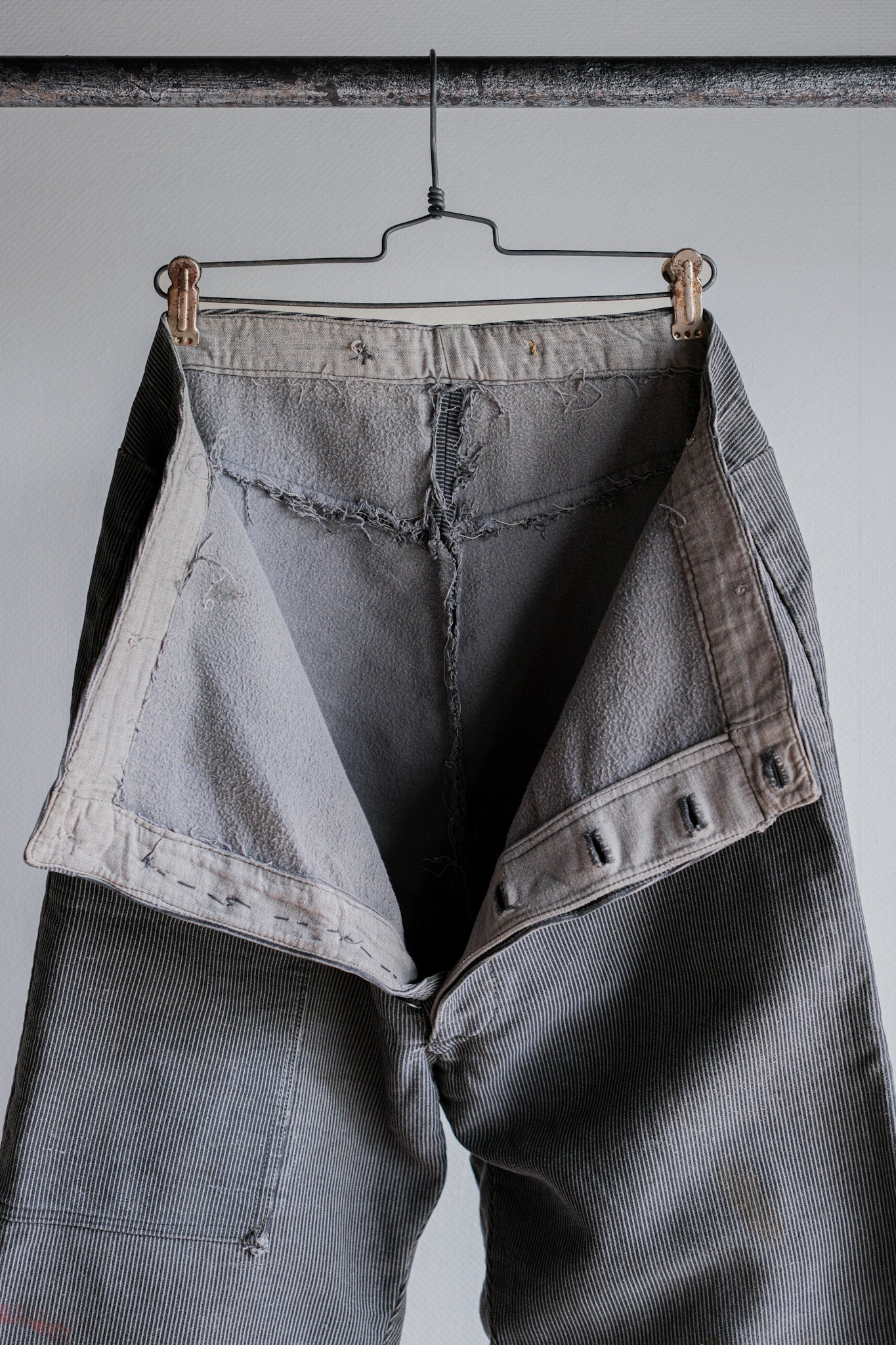 [~ 40's] Belgium Vintage Printed Moleskin Prisoner Pants