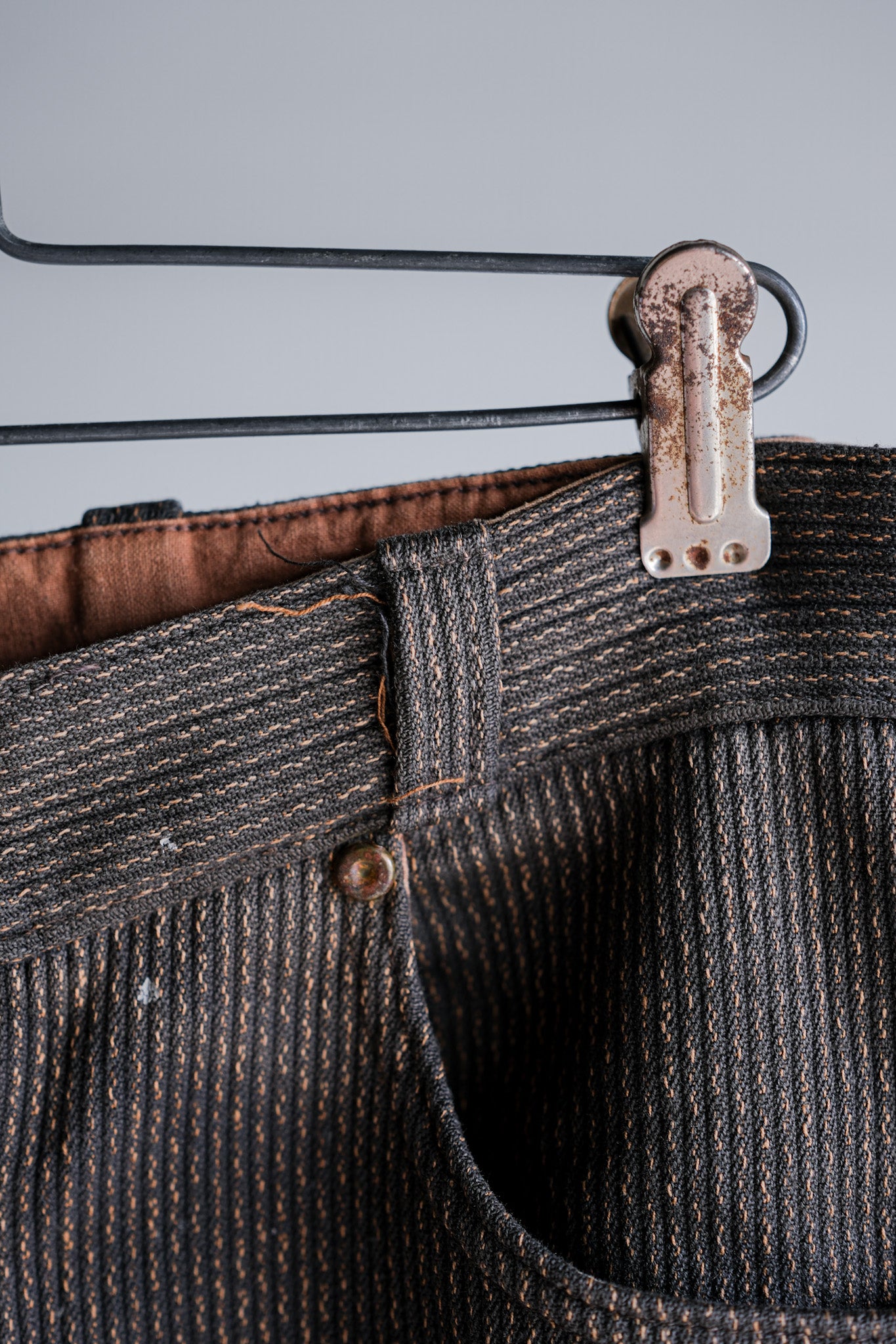 [〜50年代]法國複雜的混合棉質拼圖褲子尺寸。44-76“不尋常的面料”“ Le Montst。Michel”