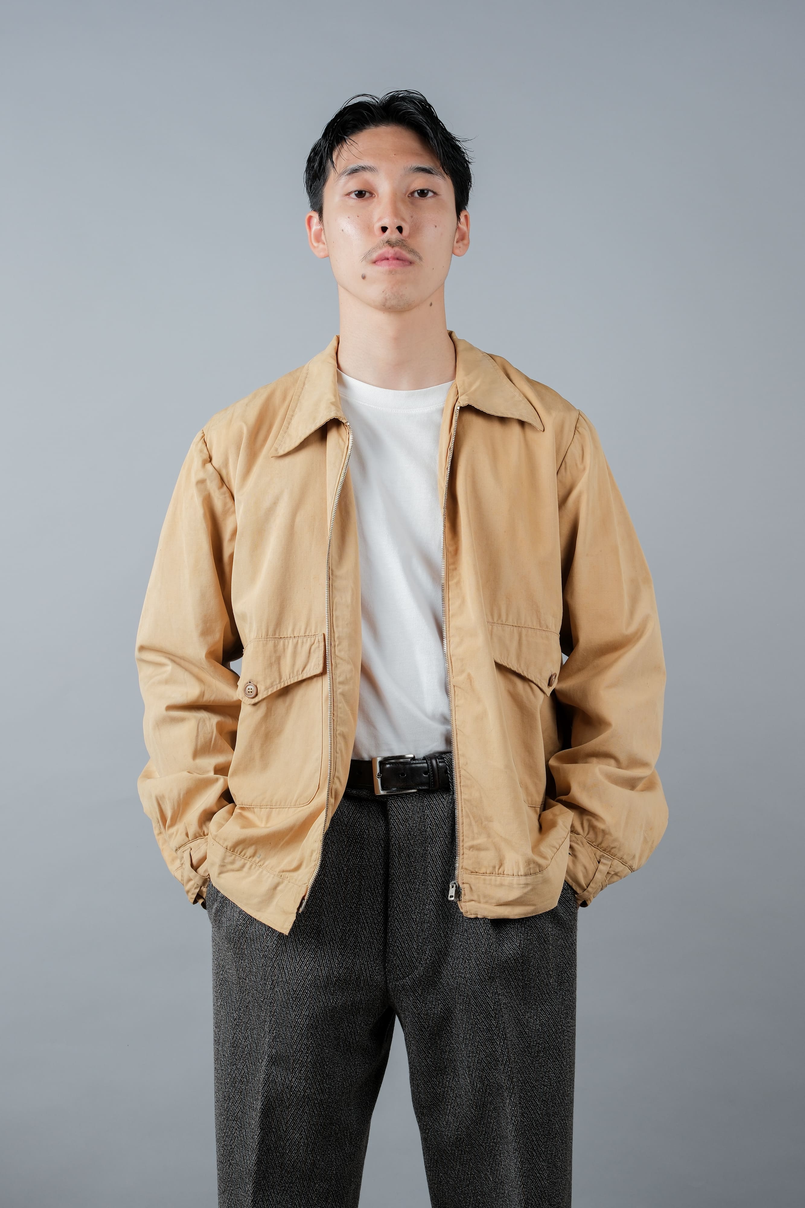 【~40's】Italian Vintage Flight Type Cotton Jacket