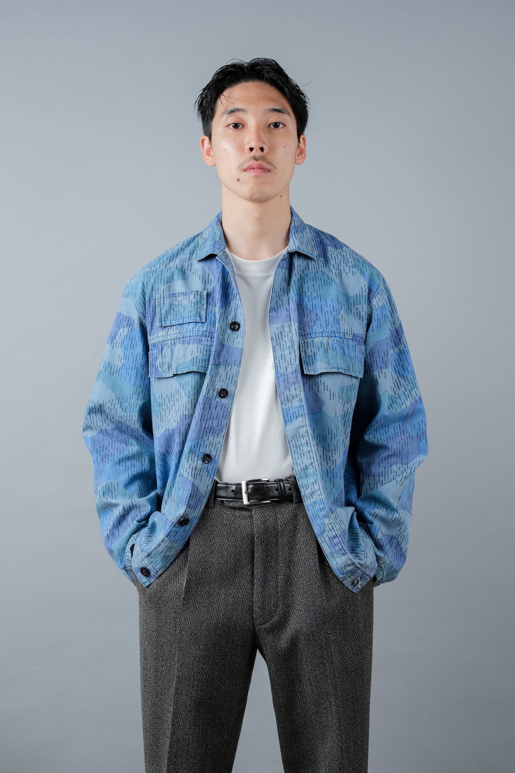 ［~80's］Czechoslovakian People's Militias & Fire Brigade Blue Splinter Pattern Camouflage Jacket