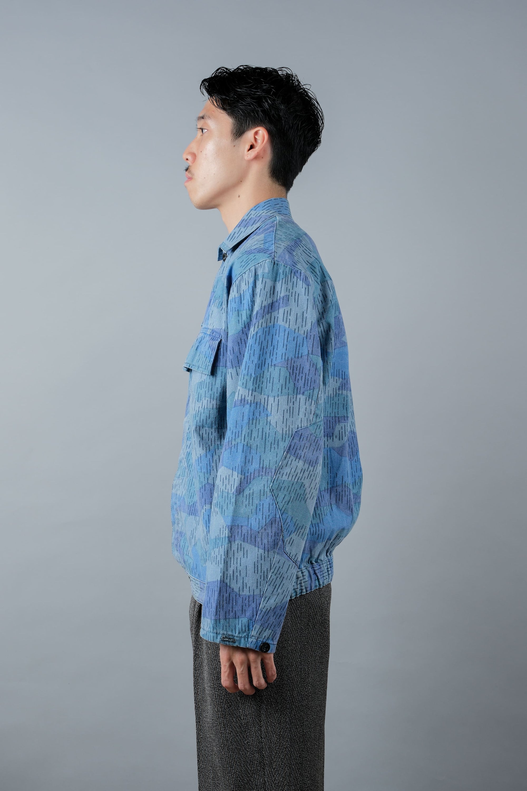 ［~80's］Czechoslovakian People's Militias & Fire Brigade Blue Splinter Pattern Camouflage Jacket