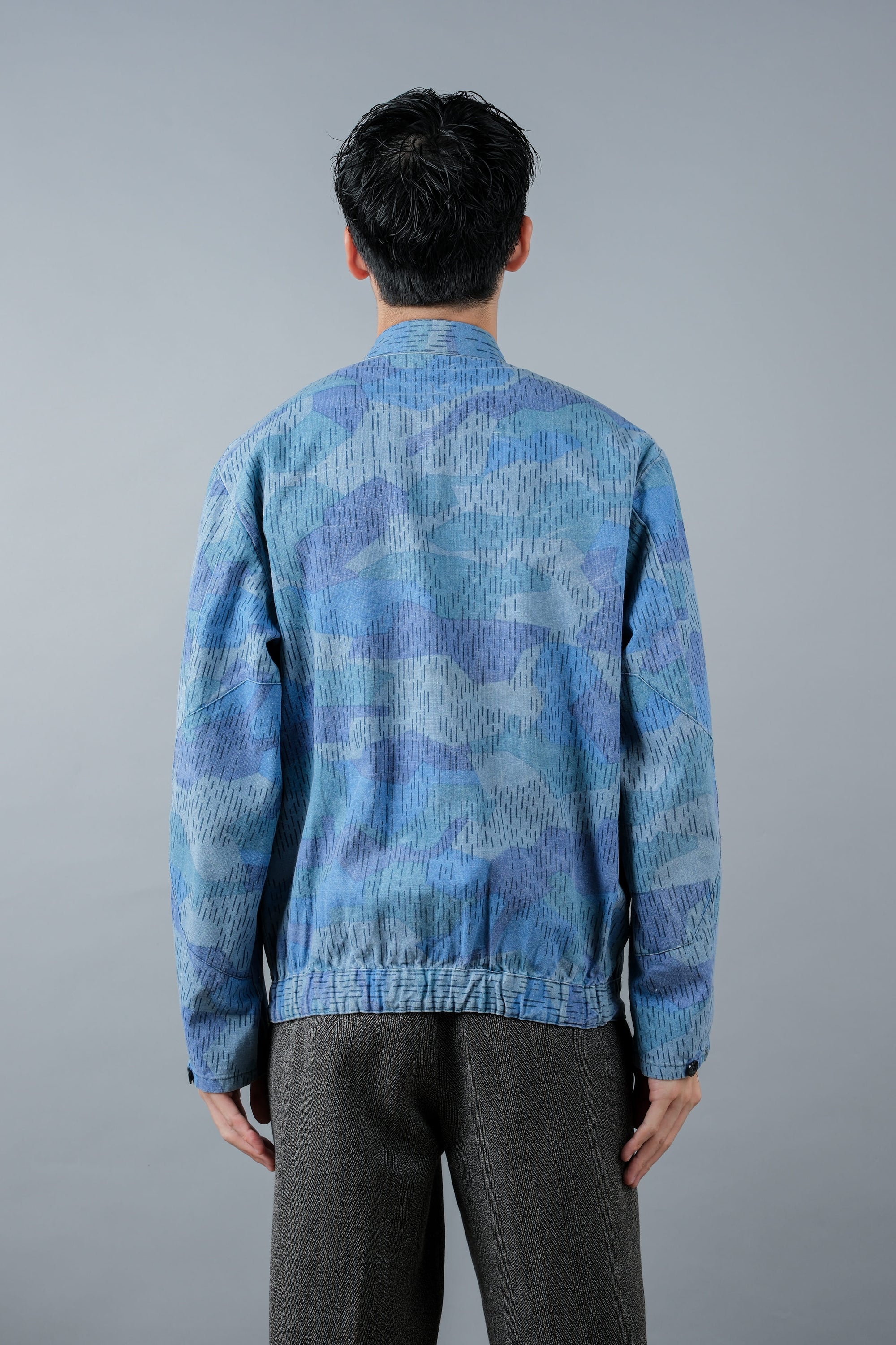 ［~80's］Czechoslovakian People's Militias & Fire Brigade Blue Splinter Pattern Camouflage Jacket