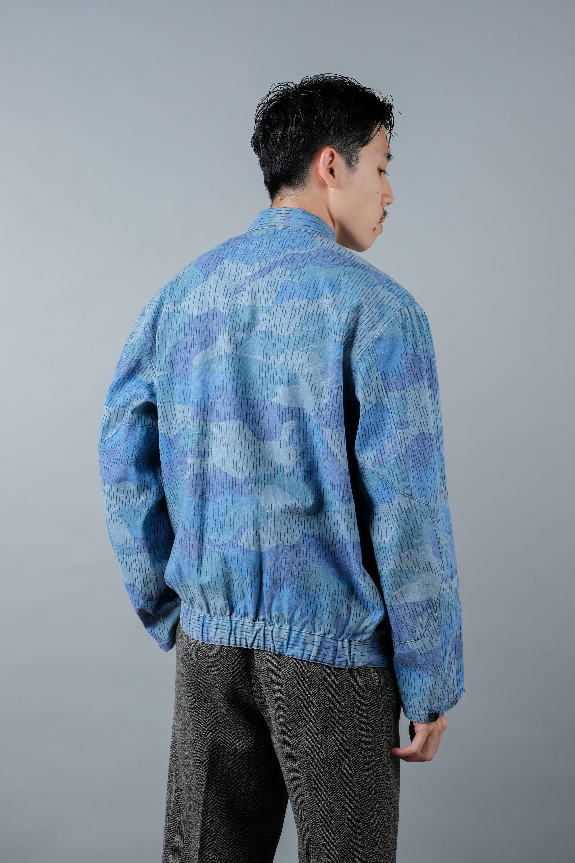 ［~80's］Czechoslovakian People's Militias & Fire Brigade Blue Splinter Pattern Camouflage Jacket