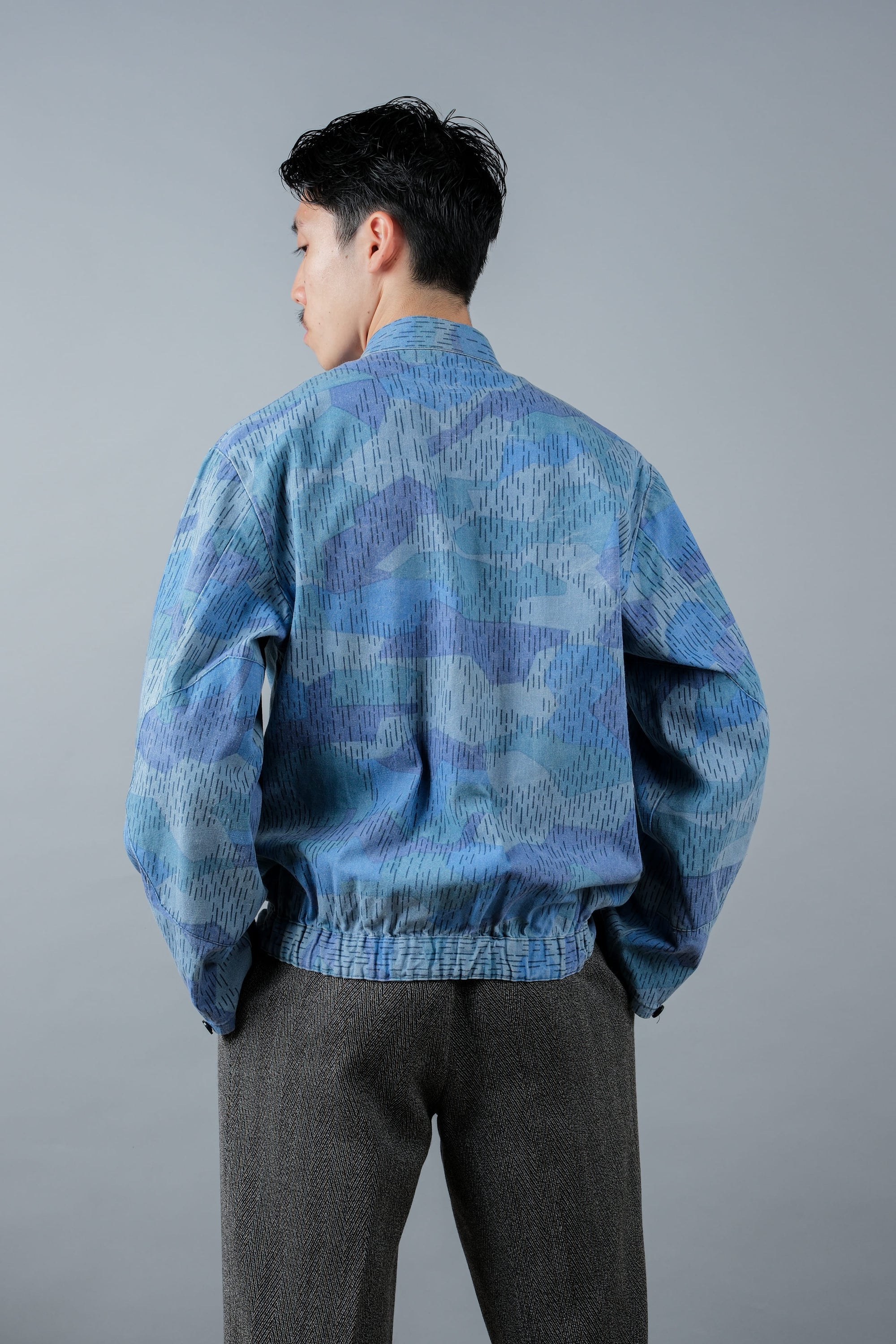 ［~80's］Czechoslovakian People's Militias & Fire Brigade Blue Splinter Pattern Camouflage Jacket