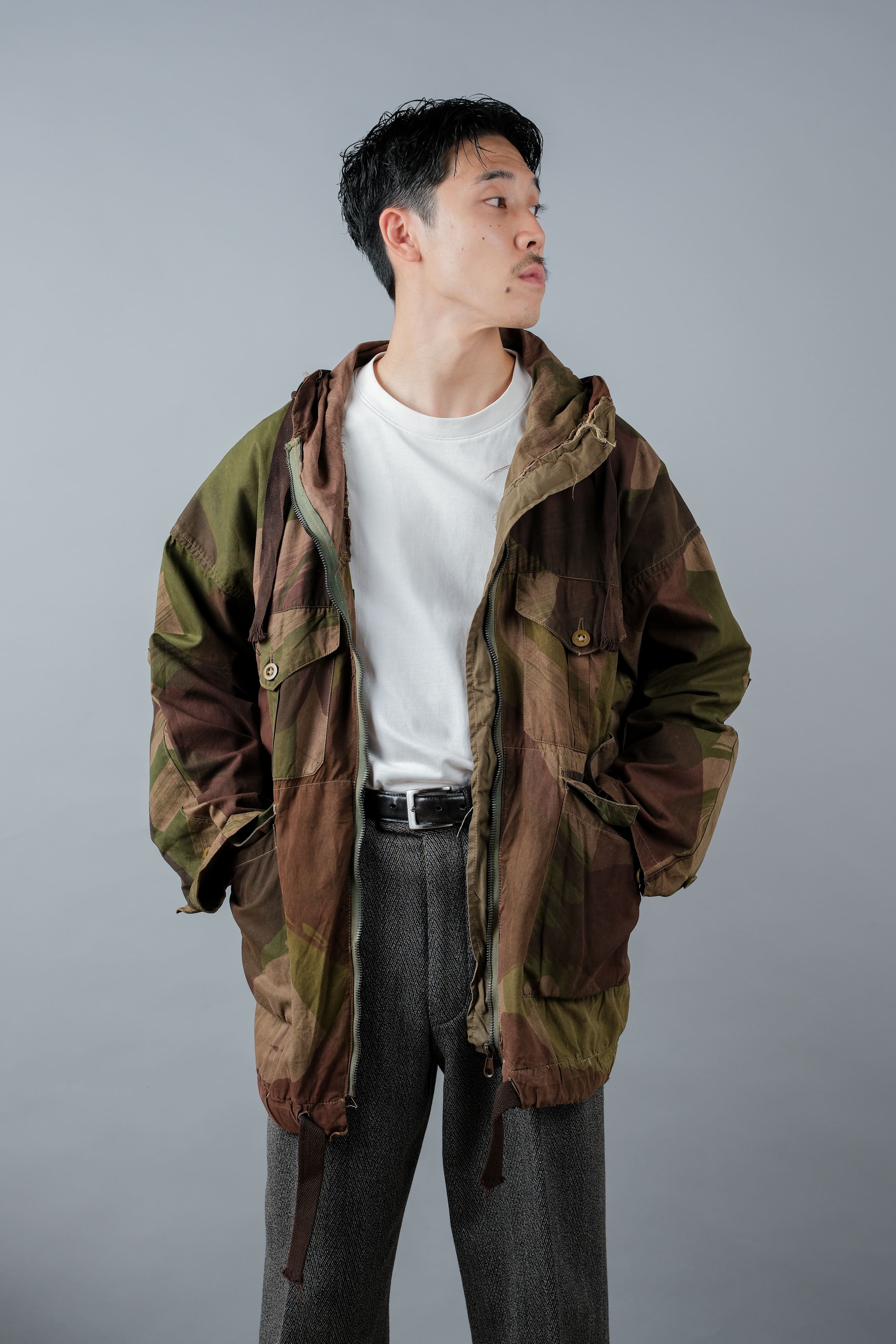 [~ 40's] WWⅱ British Army Camouflage Camouflage Windproof Smock Taille.3 "SAS" "Modifié"