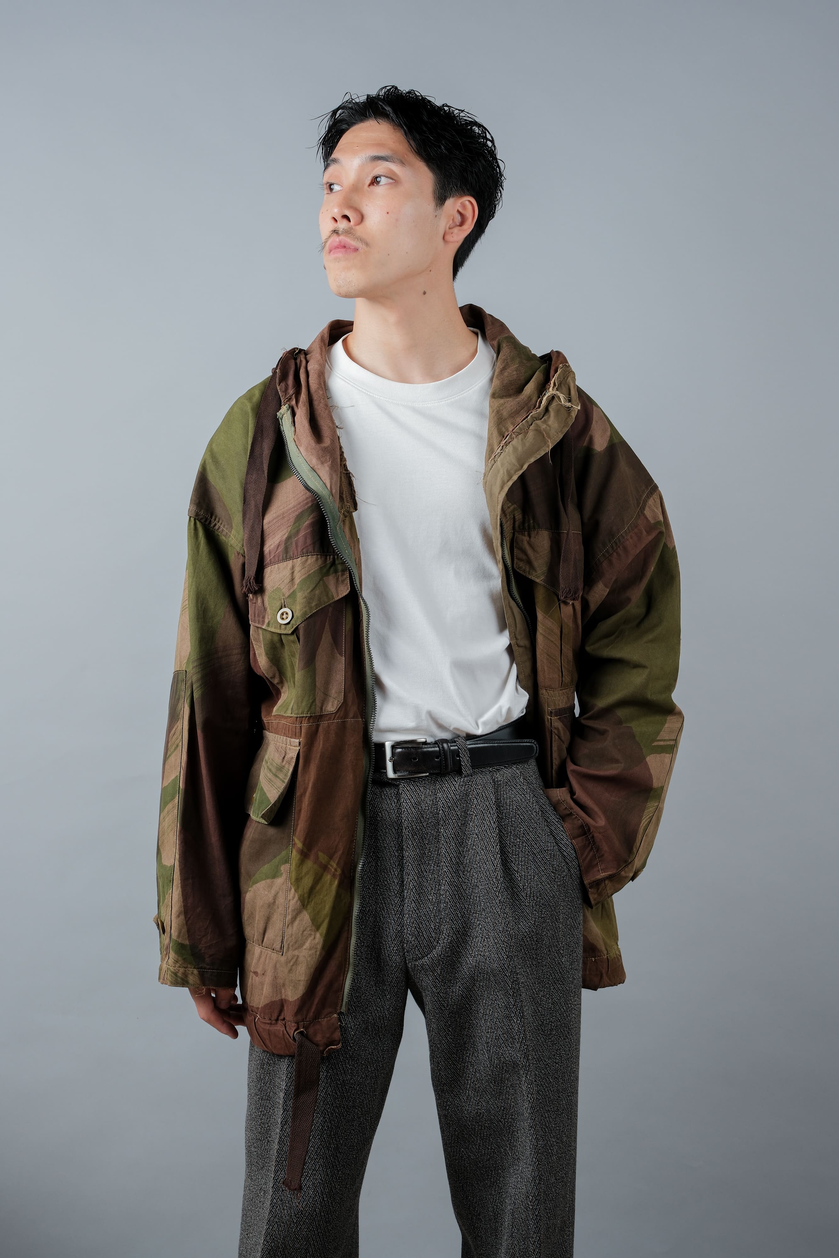 [~ 40's] WWⅱ British Army Camouflage Camouflage Windproof Smock Taille.3 "SAS" "Modifié"