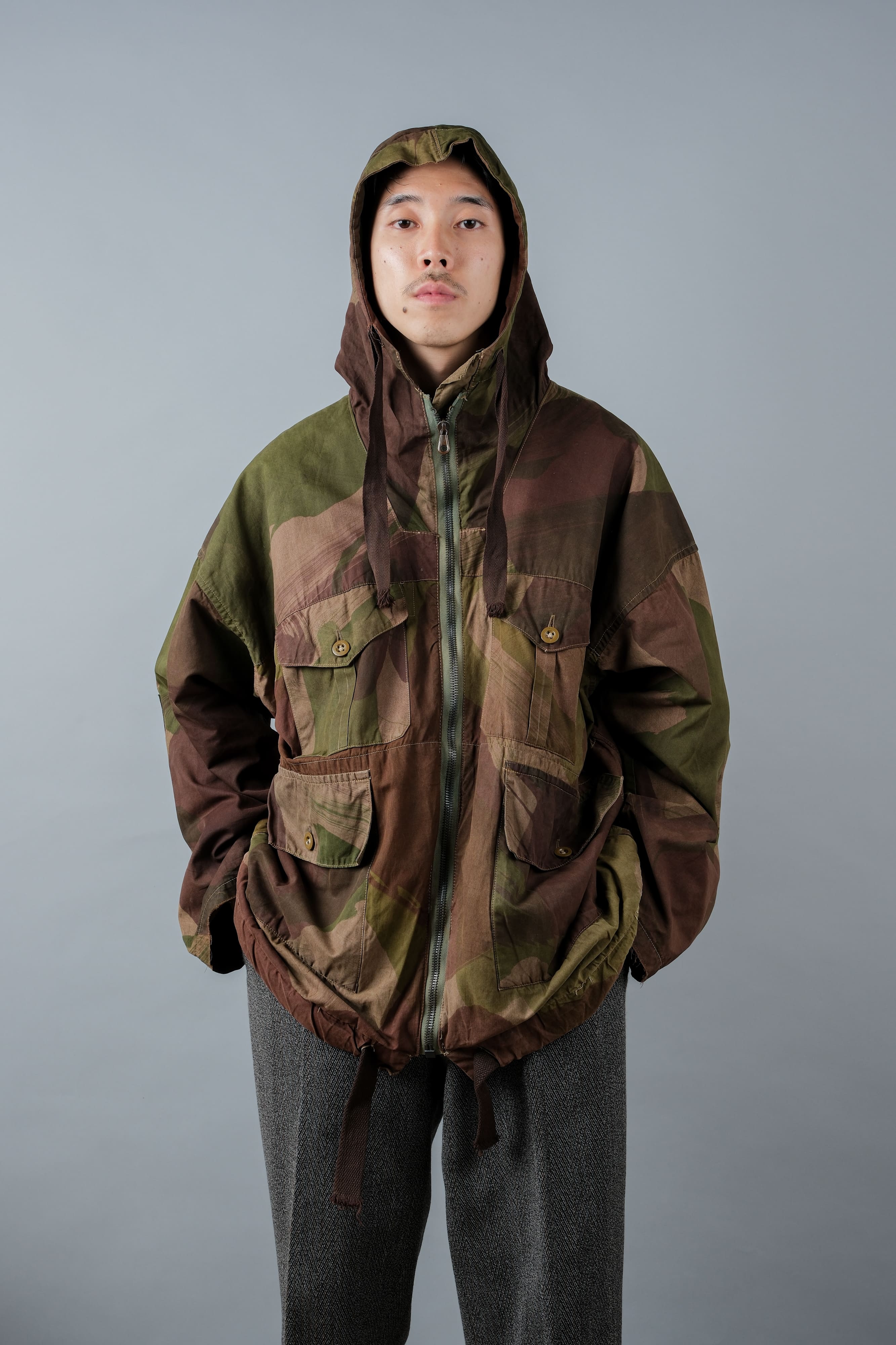 [~ 40's] WWⅡ BRITISH ARMY CAMOUFLAGE WindProof Smock Size.3 "SAS" "Modified"