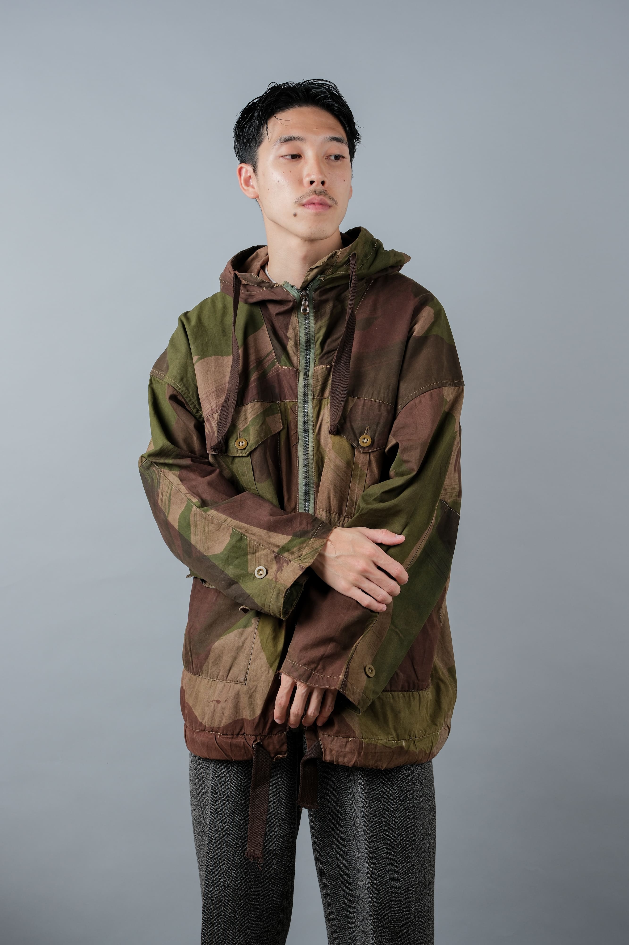 [~ 40's] WWⅱ British Army Camouflage Camouflage Windproof Smock Taille.3 "SAS" "Modifié"