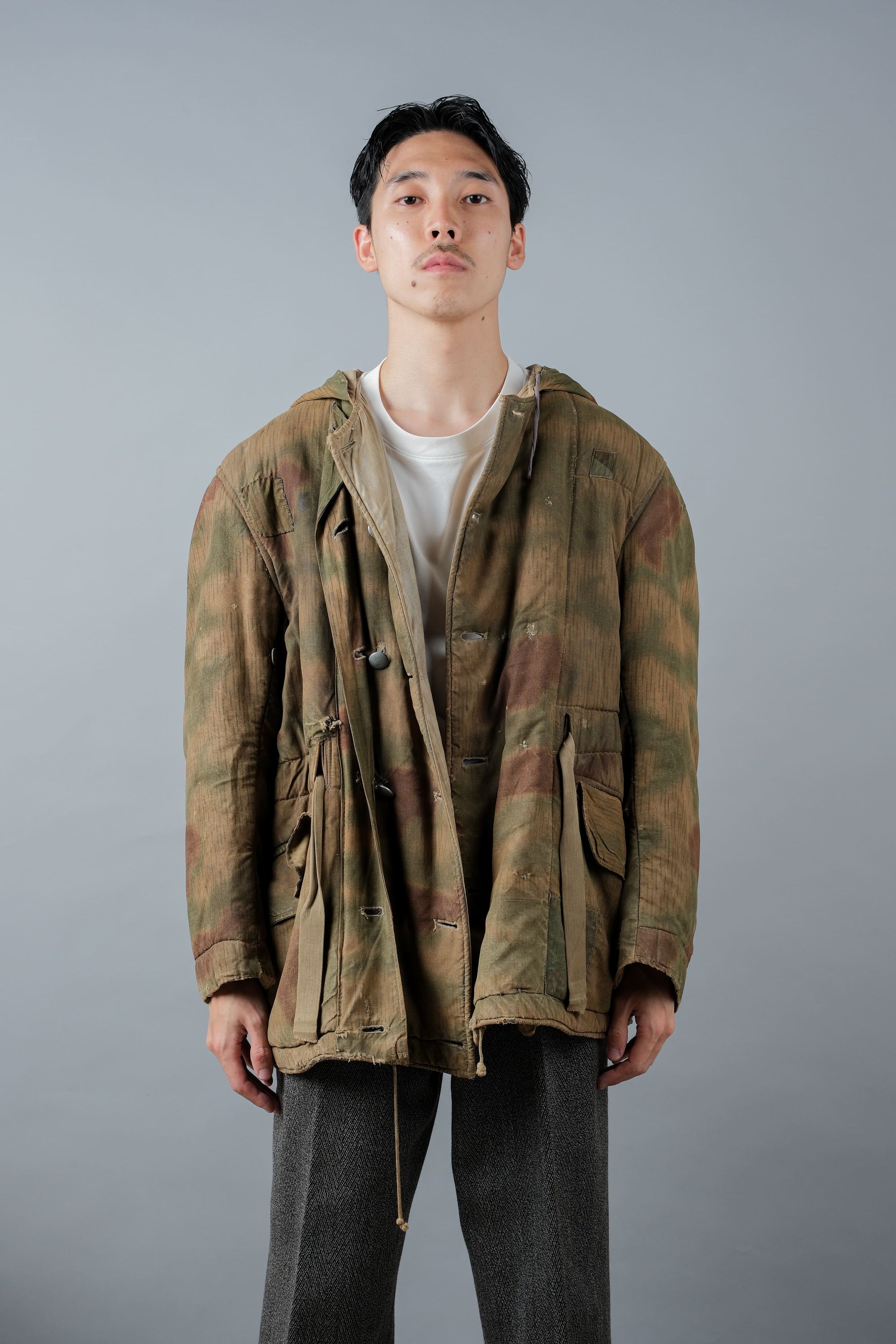 ［~40's］WWⅡ German Army Sumpftarnmuster 44 Camouflage 43 Pattern Reversible Winter Parka "Wehrmacht"