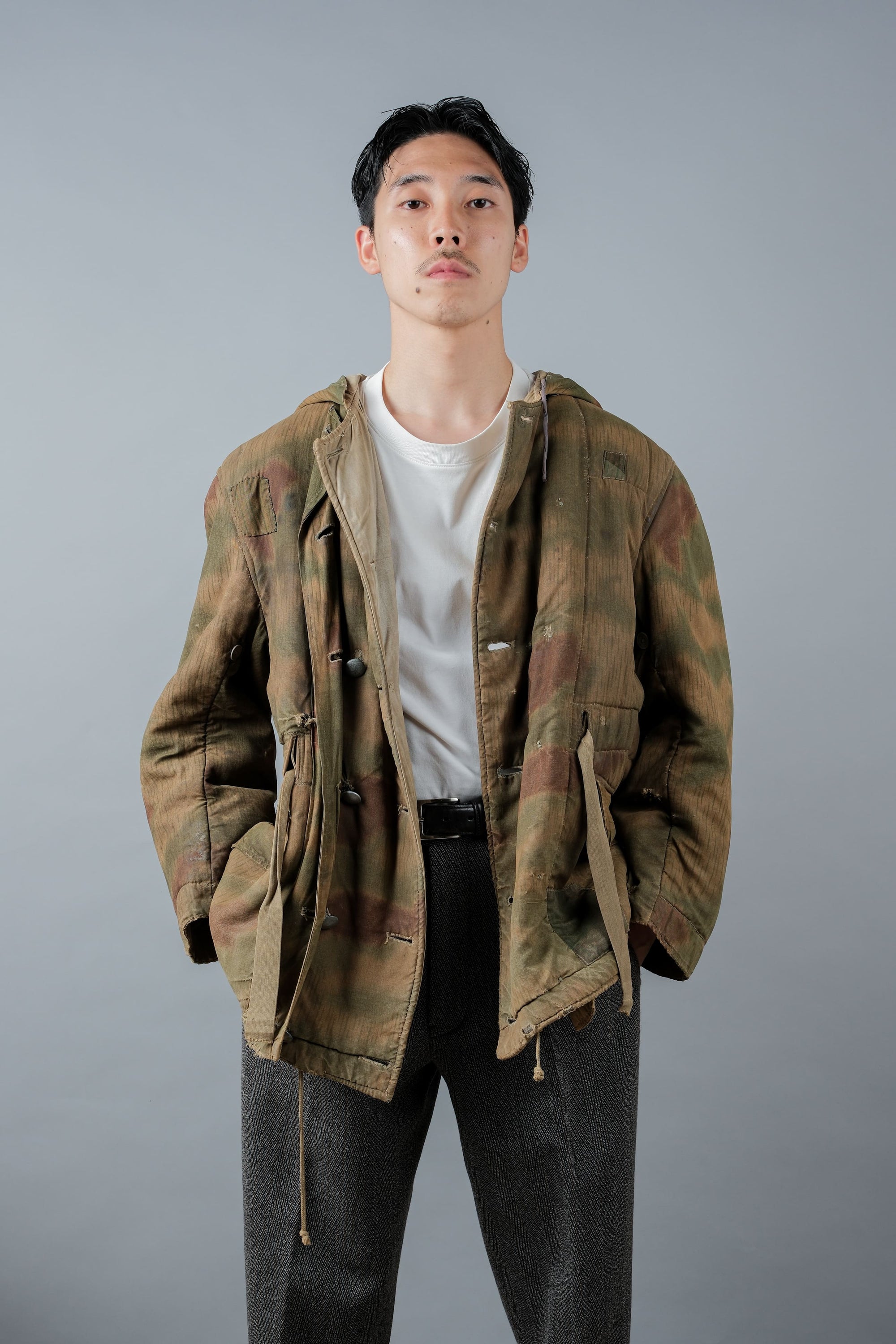 ［~40's］WWⅡ German Army Sumpftarnmuster 44 Camouflage 43 Pattern Reversible Winter Parka "Wehrmacht"