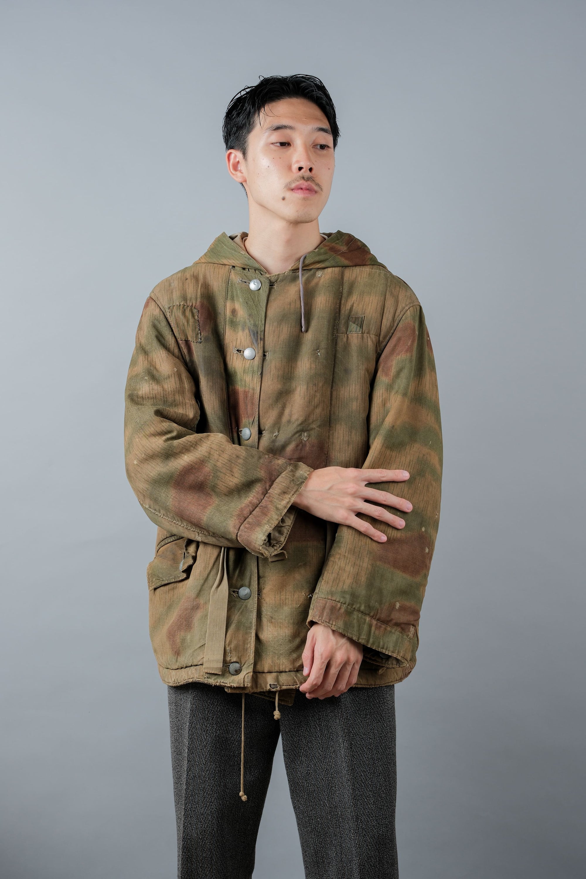 ［~40's］WWⅡ German Army Sumpftarnmuster 44 Camouflage 43 Pattern Reversible Winter Parka "Wehrmacht"