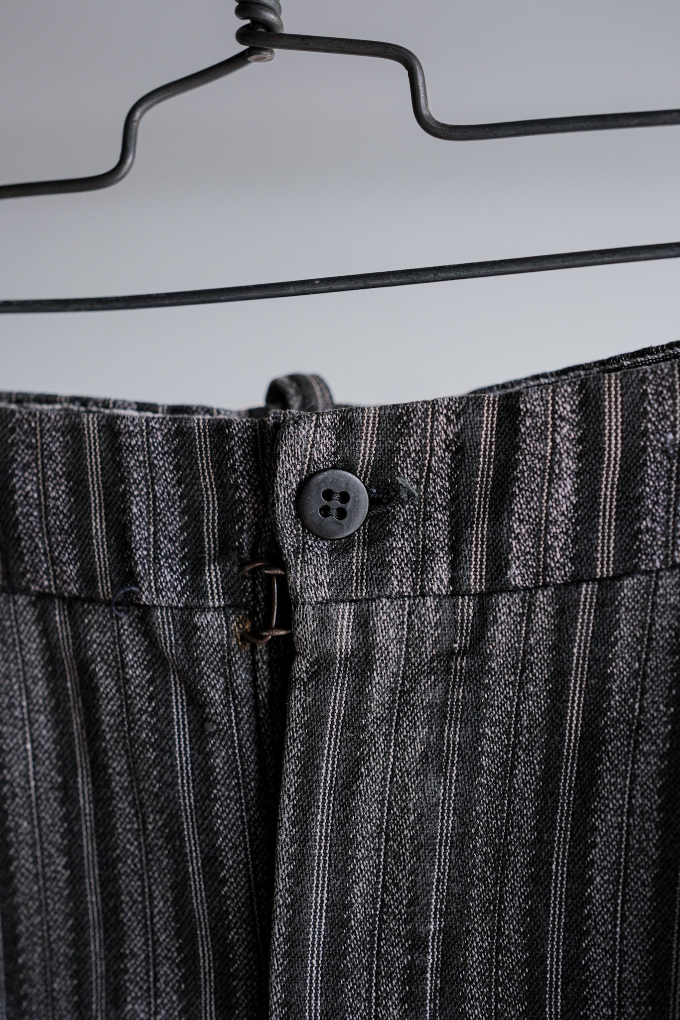 ［~50’s］French Vintage 2 Tuck Cotton Striped Work Pants