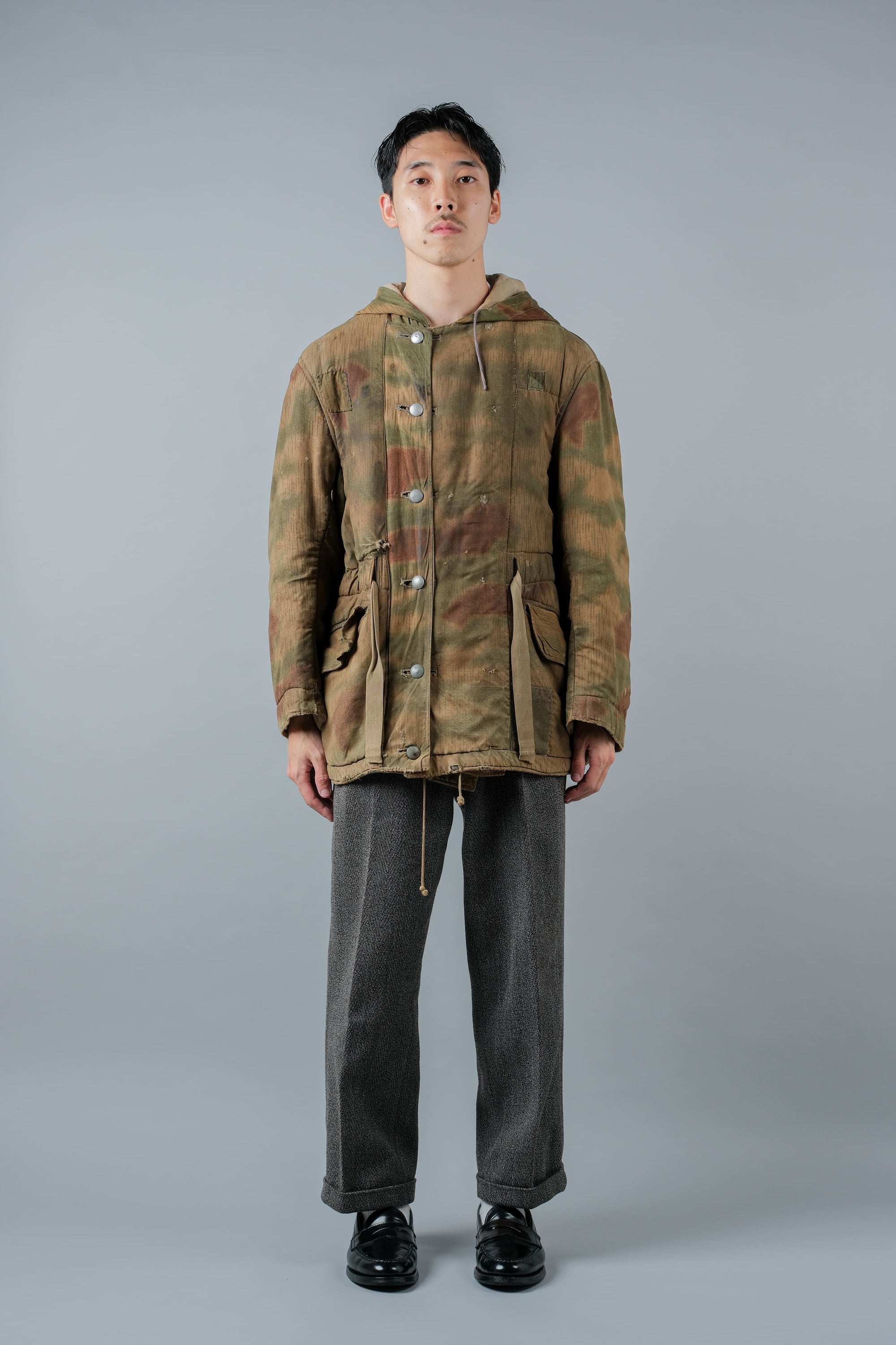 ［~40's］WWⅡ German Army Sumpftarnmuster 44 Camouflage 43 Pattern Reversible Winter Parka "Wehrmacht"