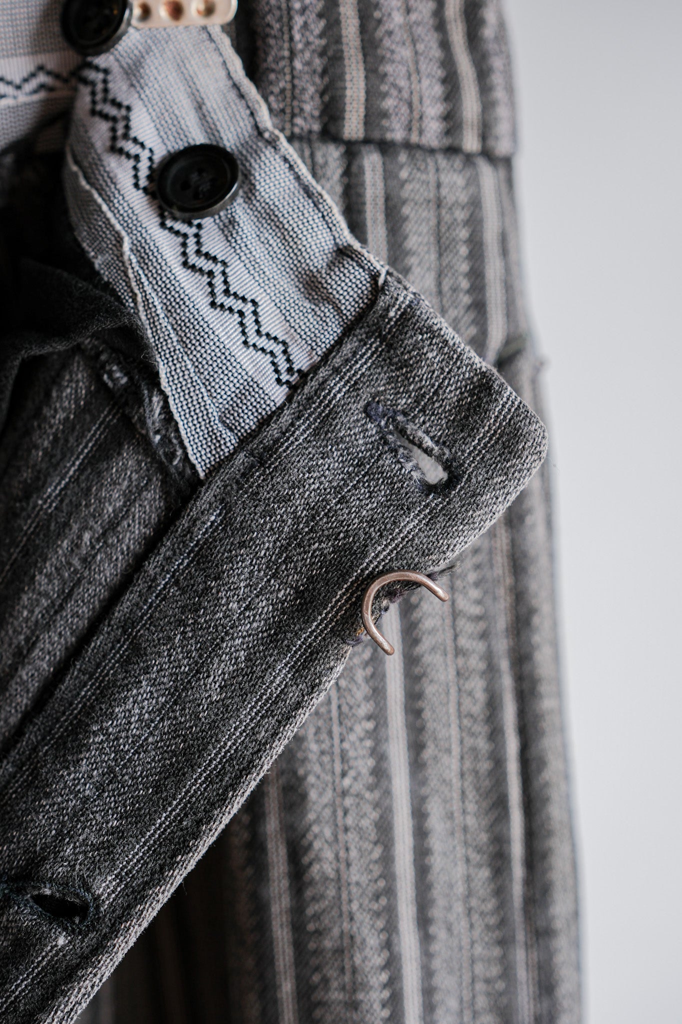 ［~50’s］French Vintage 2 Tuck Cotton Striped Work Pants