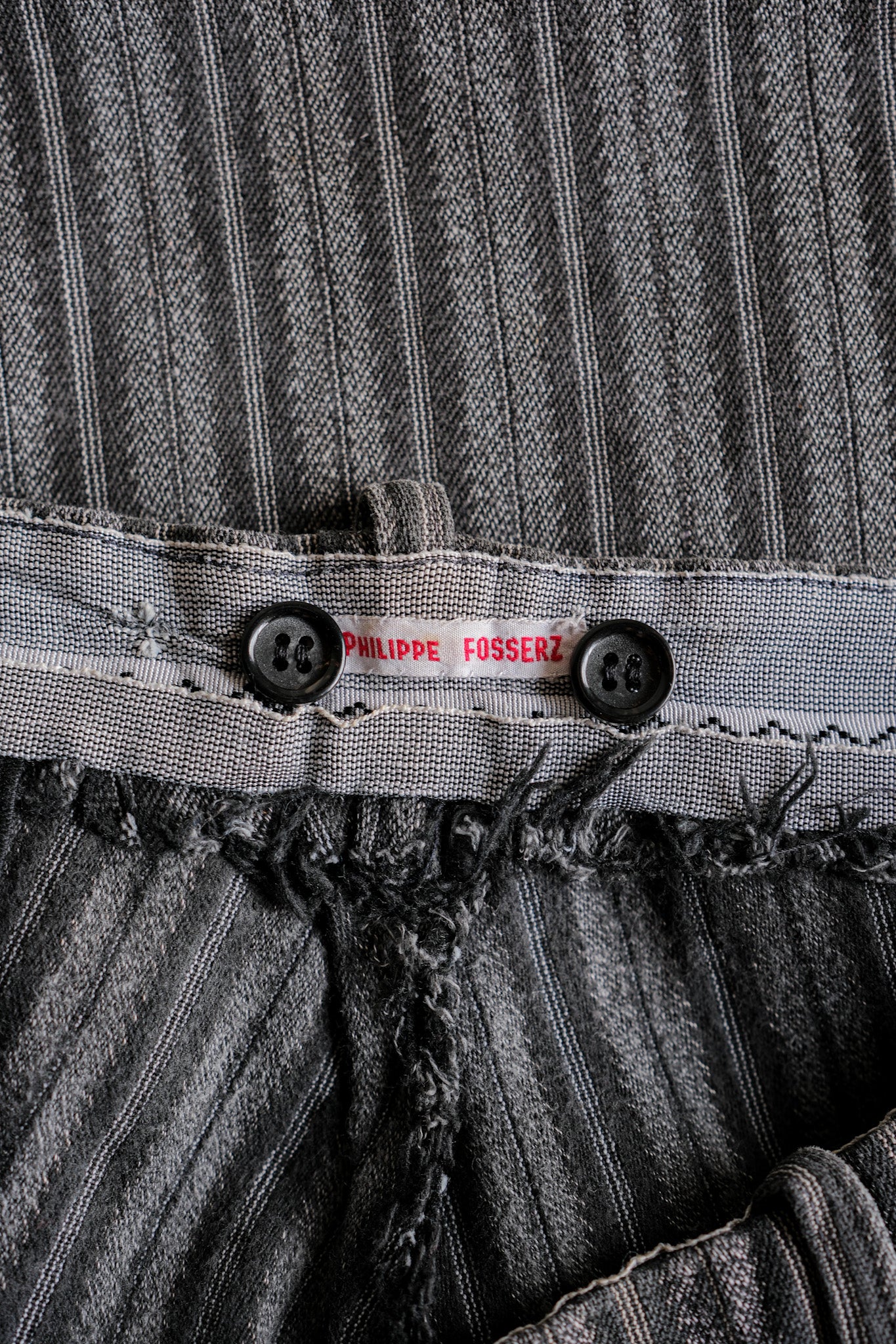 ［~50’s］French Vintage 2 Tuck Cotton Striped Work Pants