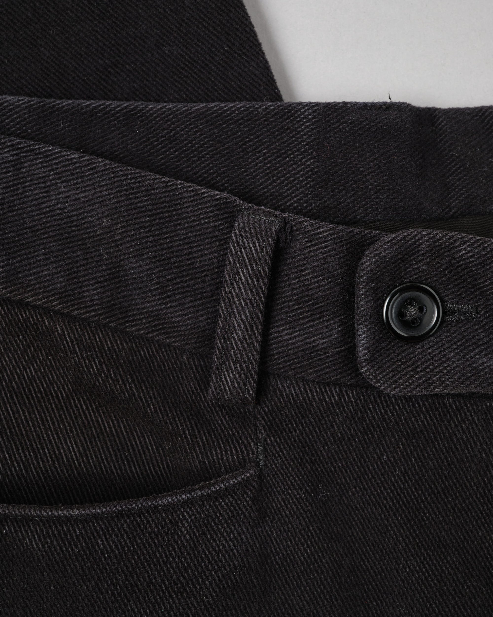 ［~90’s］Old BERNARD ZINS Black Cotton Twill Trousers Size.44 "EMILIO BATCHI 別注"