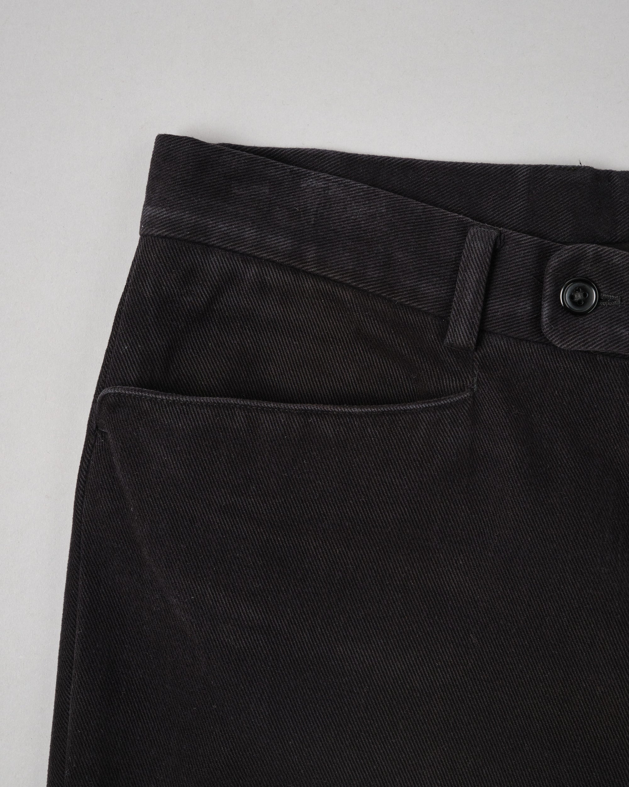［~90’s］Old BERNARD ZINS Black Cotton Twill Trousers Size.44 "EMILIO BATCHI 別注"