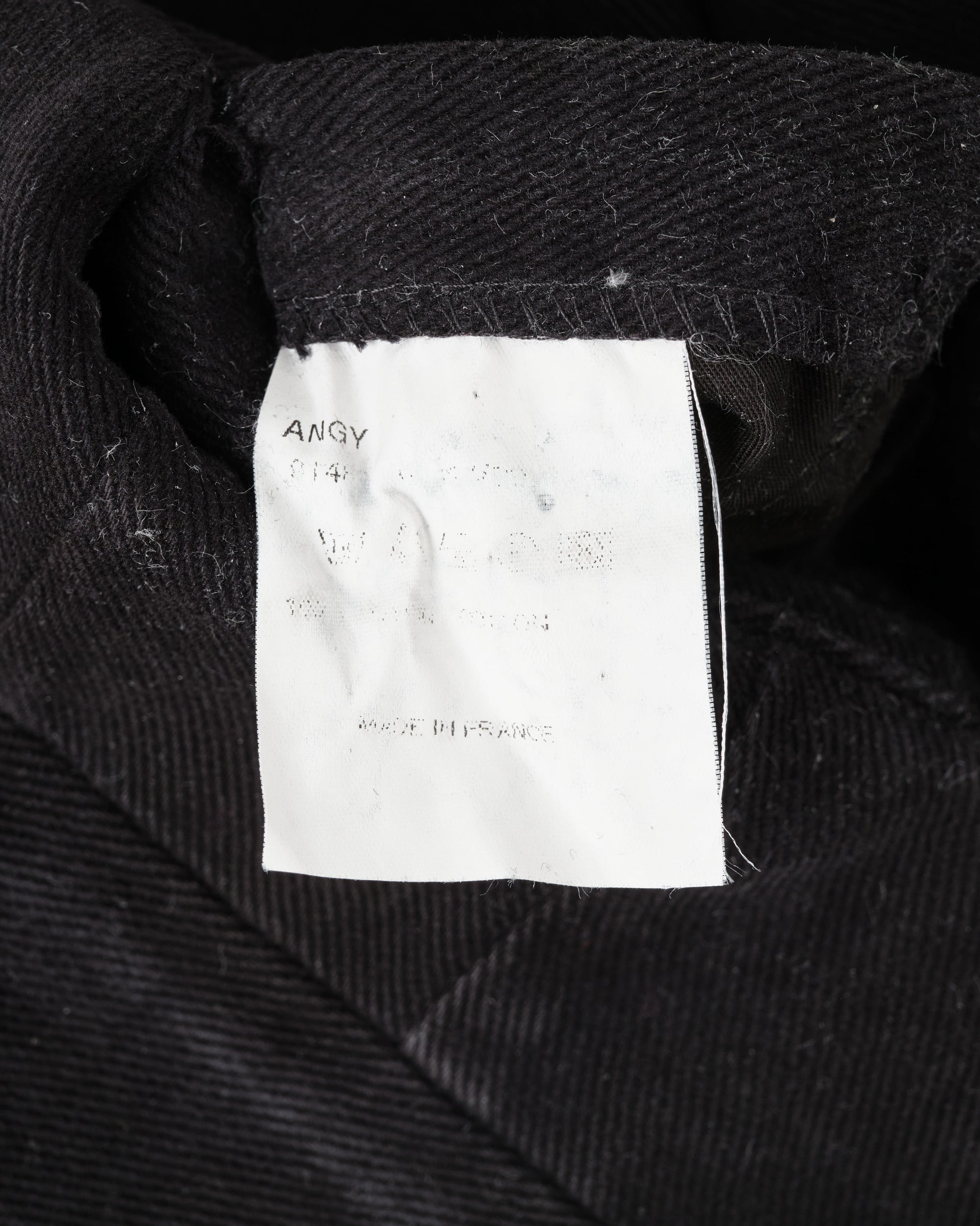 ［~90’s］Old BERNARD ZINS Black Cotton Twill Trousers Size.44 "EMILIO BATCHI 別注"