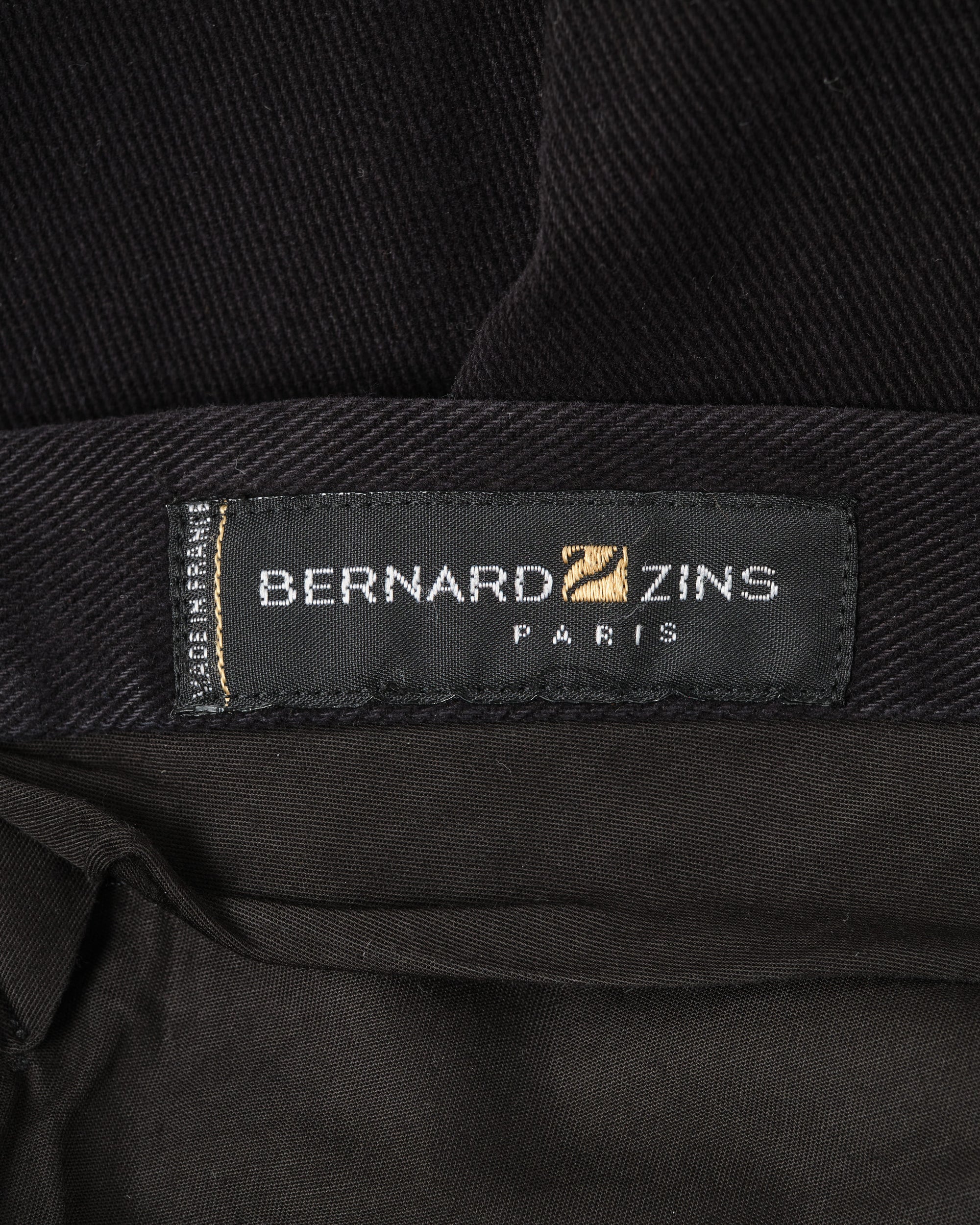 ［~90’s］Old BERNARD ZINS Black Cotton Twill Trousers Size.44 "EMILIO BATCHI 別注"