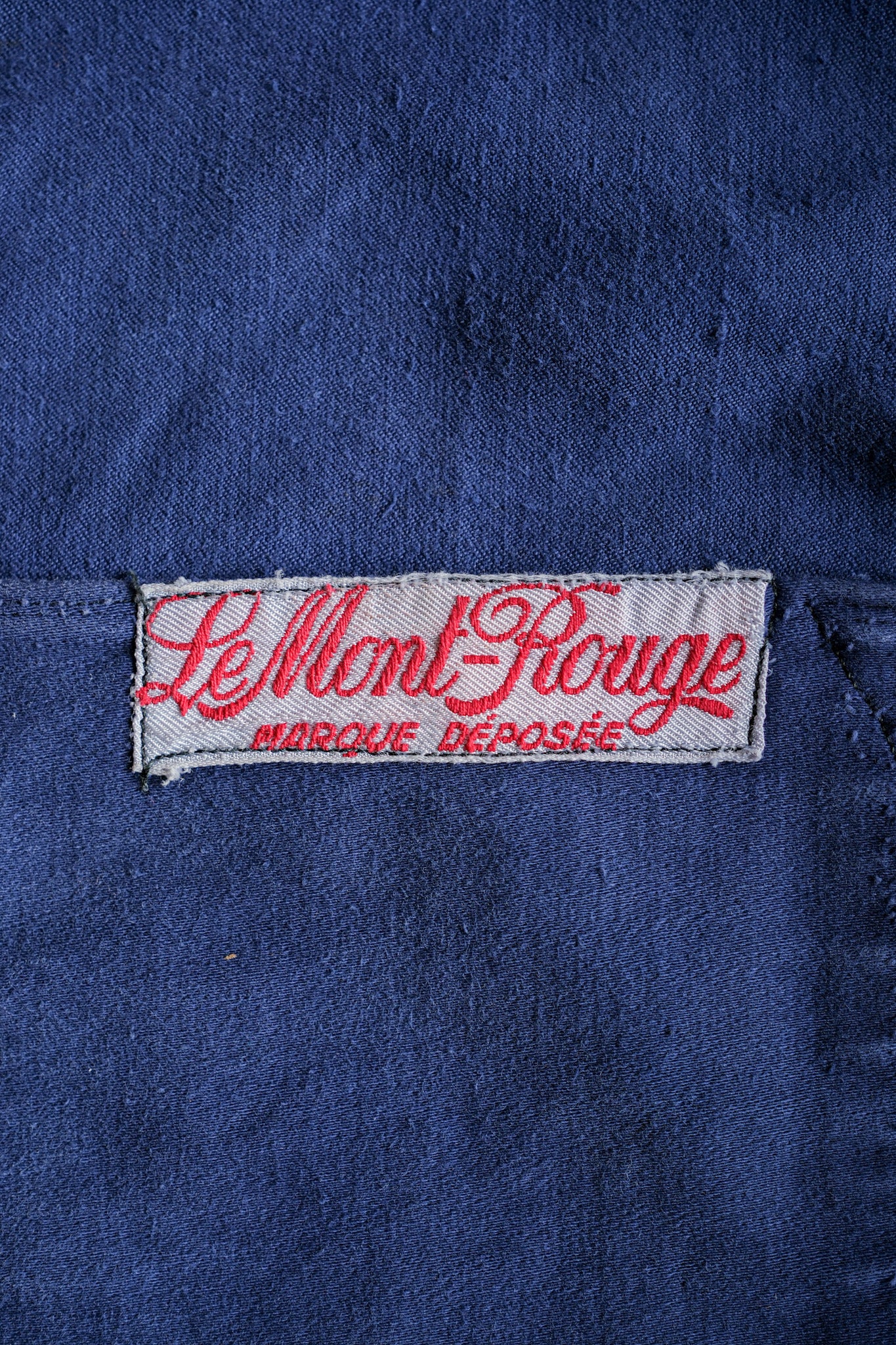 ［~40's］French Vintage Blue Moleskin Work Jacket "Crazy Fade"