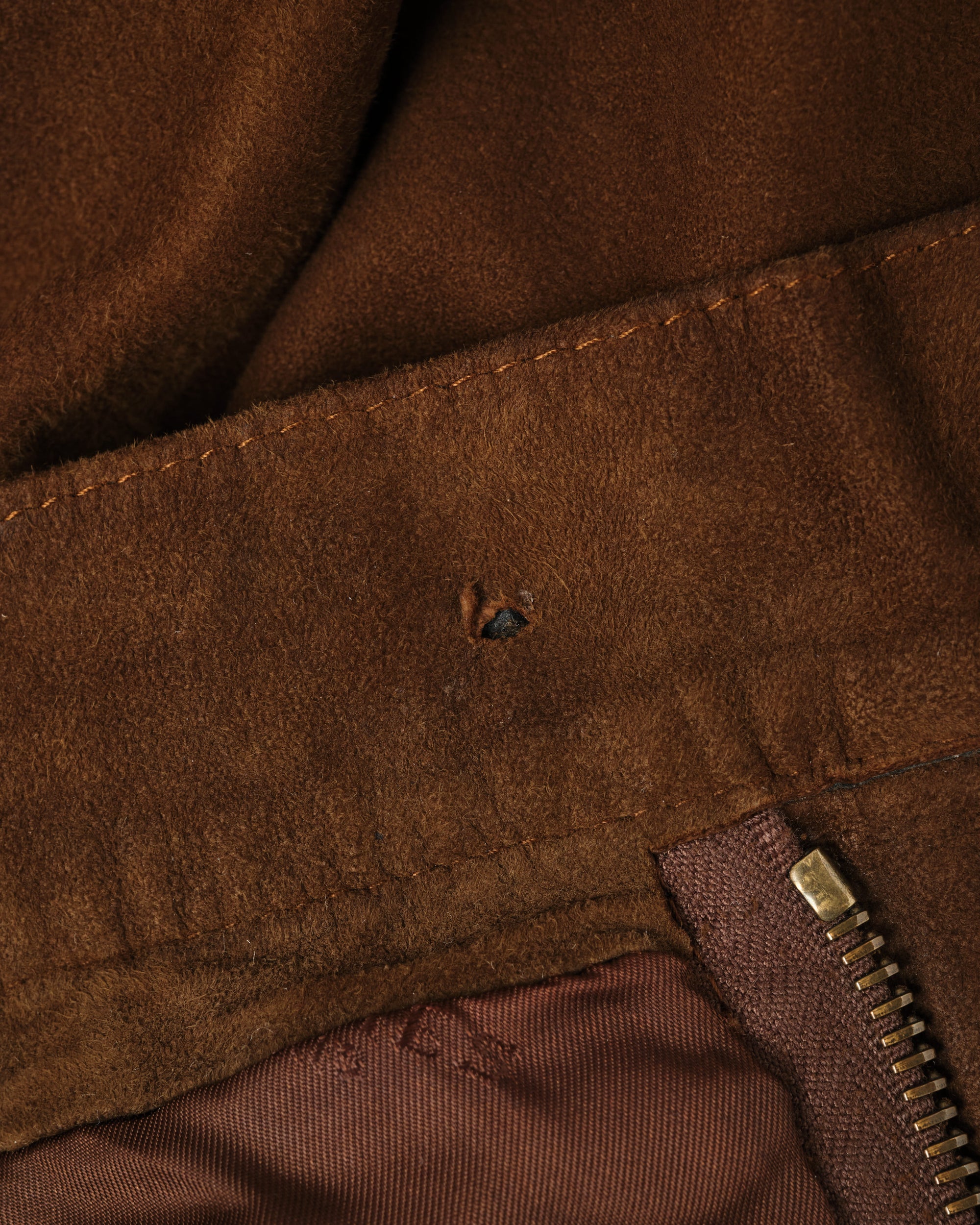 ［~80's］Old Hermès Paris 2 Tuck Lambskin Nubuck Leather Trousers Size.40