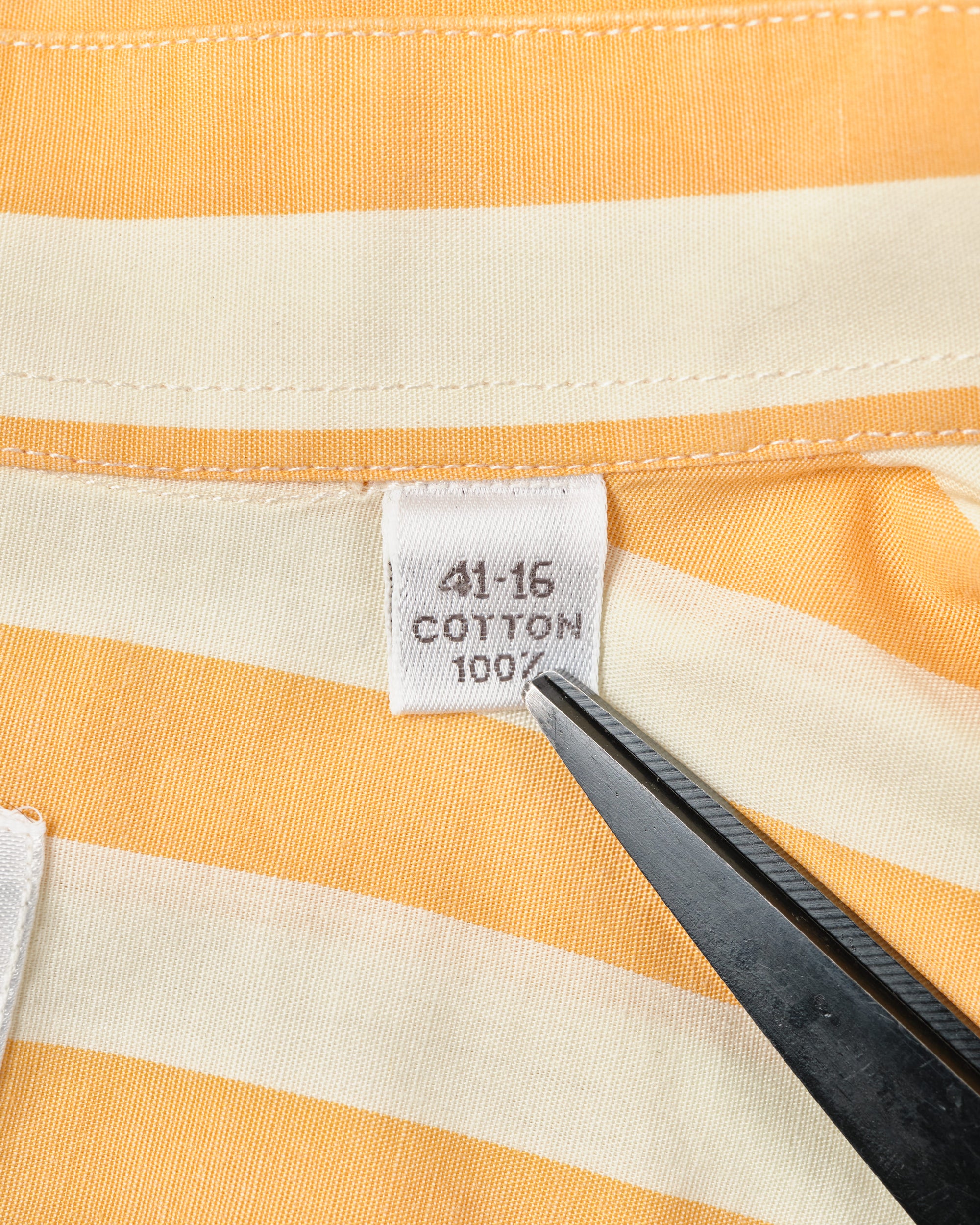 ［~80’s］Old ROBERTO CAPUCCI Fly Front Striped Shirt Size.41