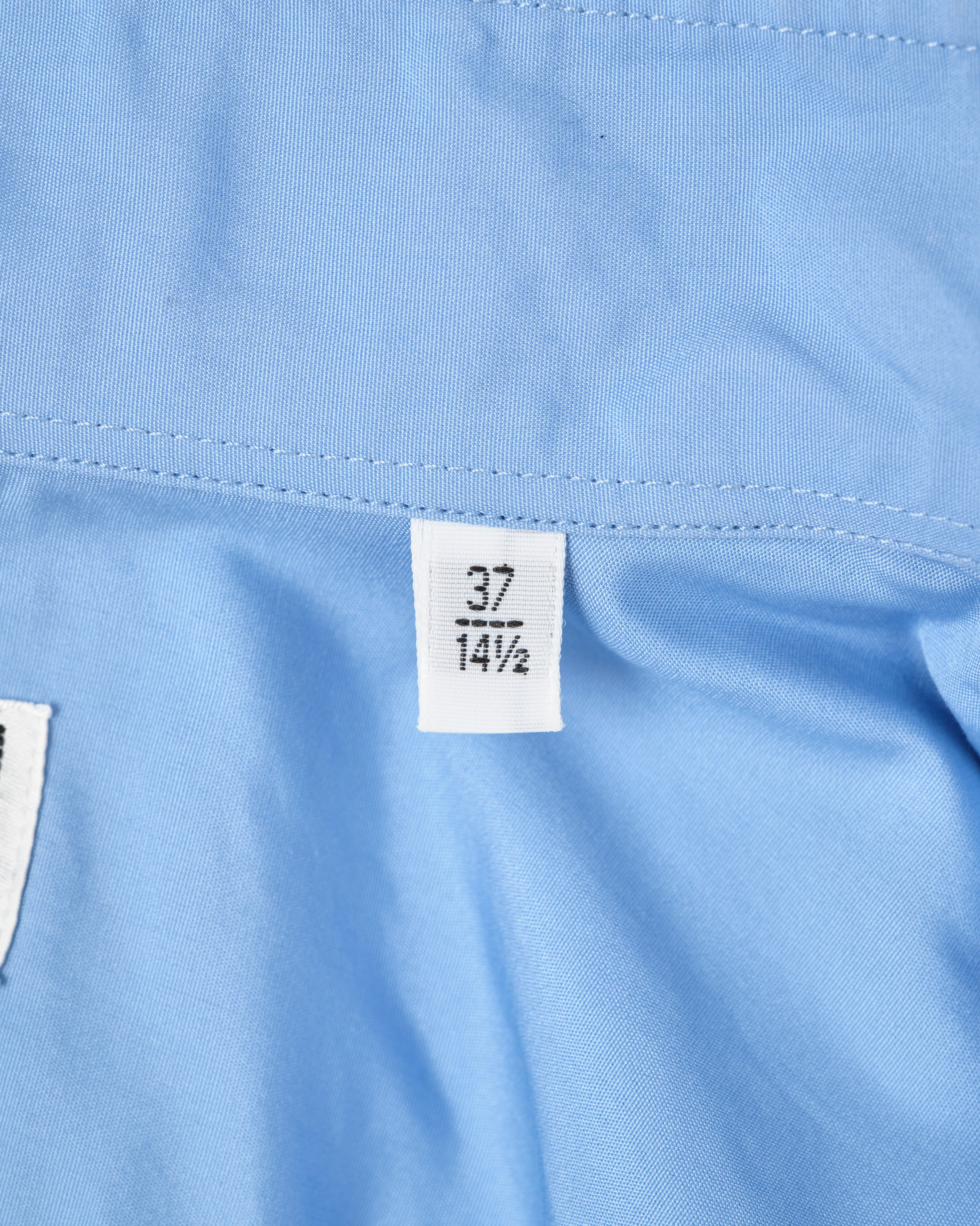 [~ 00's] Old Hermès Paris Cotton Poplin Shirt avec une taille de bouton Sellier.37