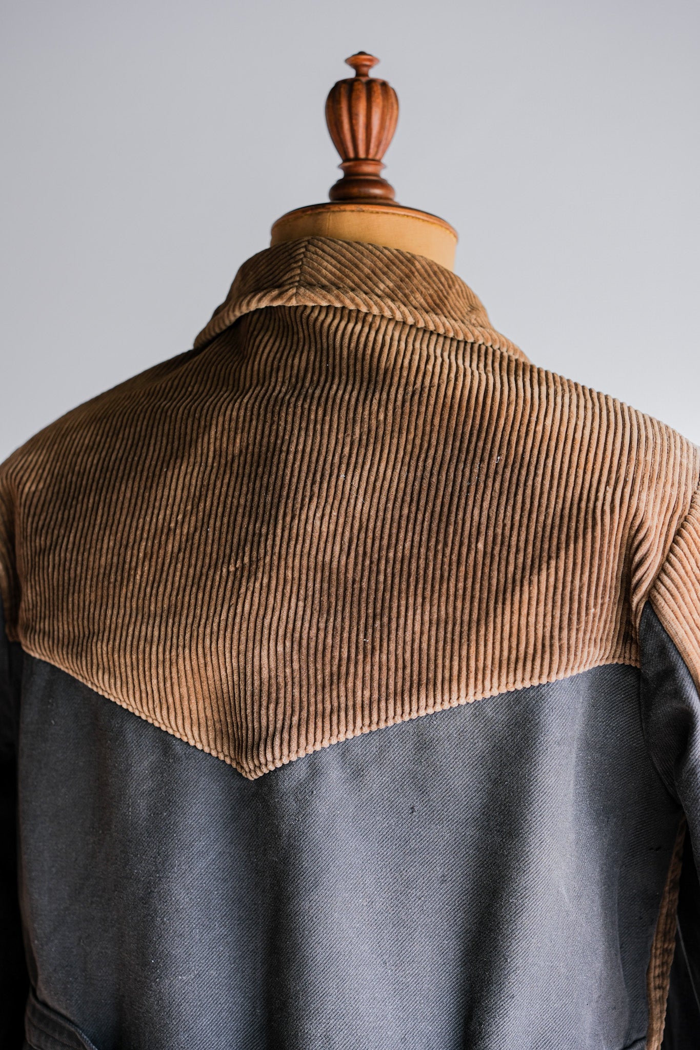 【~50's】Belgium Vintage Brown Corduroy Double Breasted Work Jacket