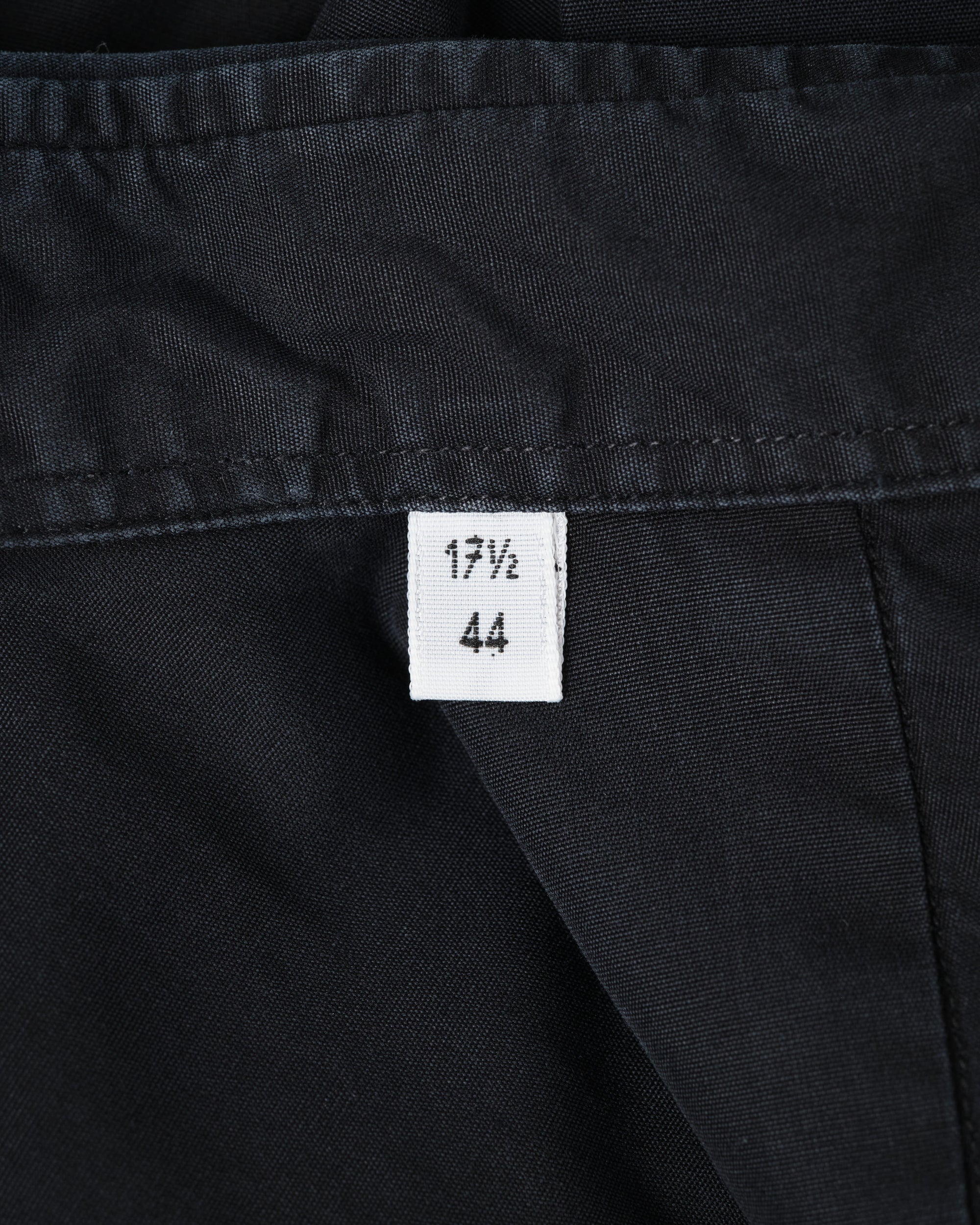 ［~00's］Old Hermès Paris Dark Navy Cotton Poplin L/S Shirt With Sellier Button Size.44