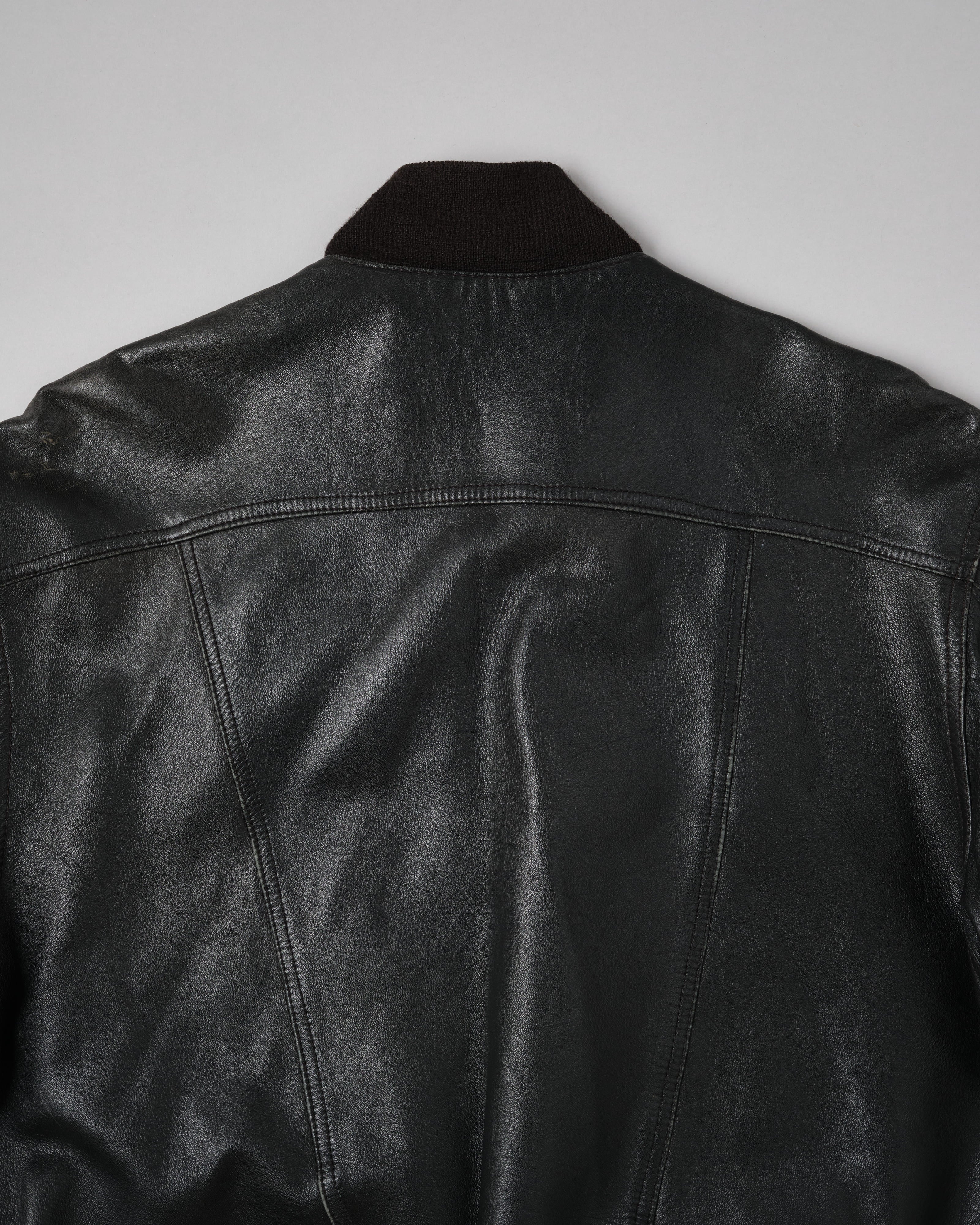 【~80's】Italian Vintage Valstarino Type Black Leather Blouson